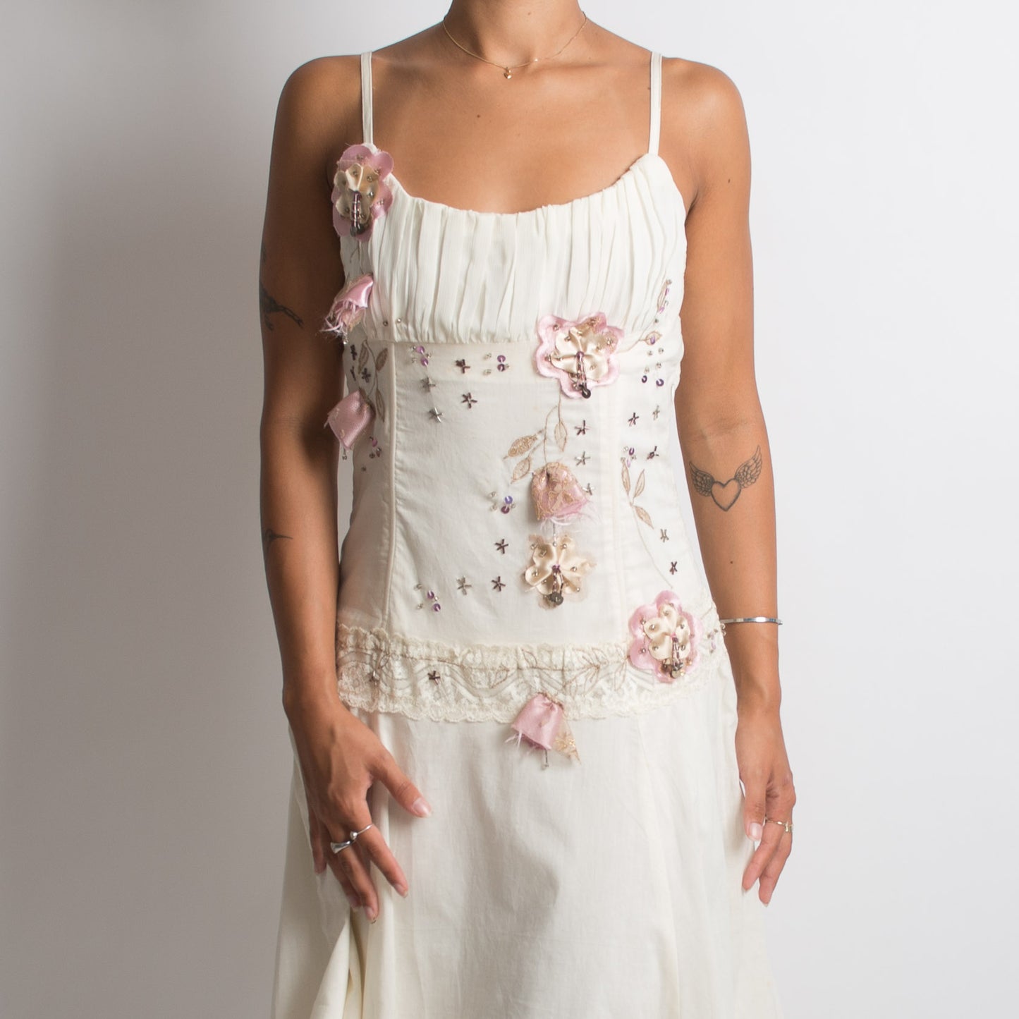 CREAM FLORAL PRARIE DRESS