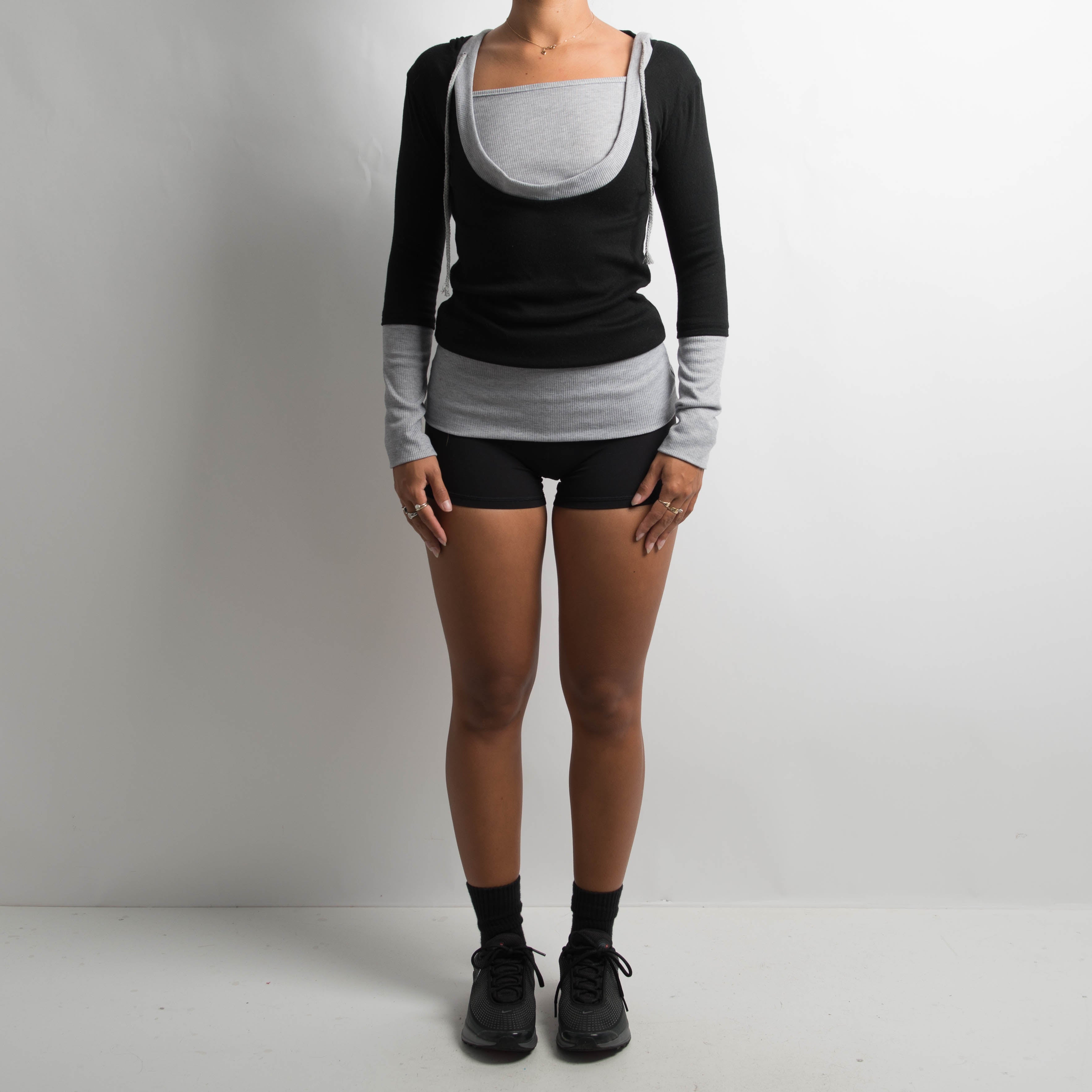 BLACK LAYERED LONG SLEEVE