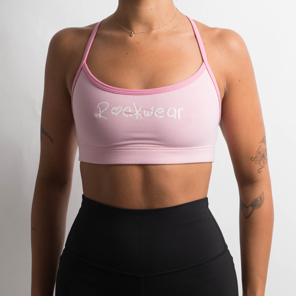 PINK TWO TONE SPORTS BRA