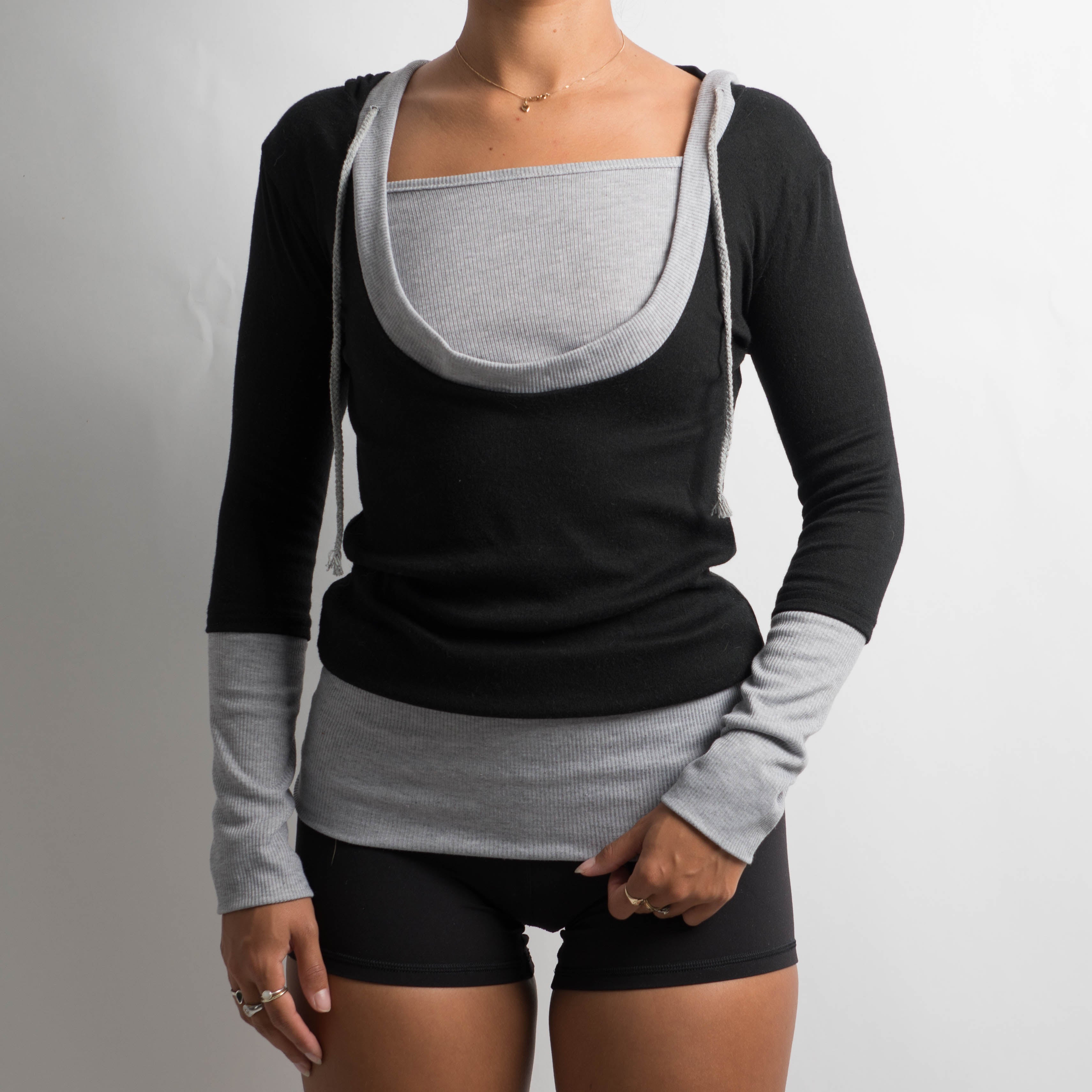 BLACK LAYERED LONG SLEEVE