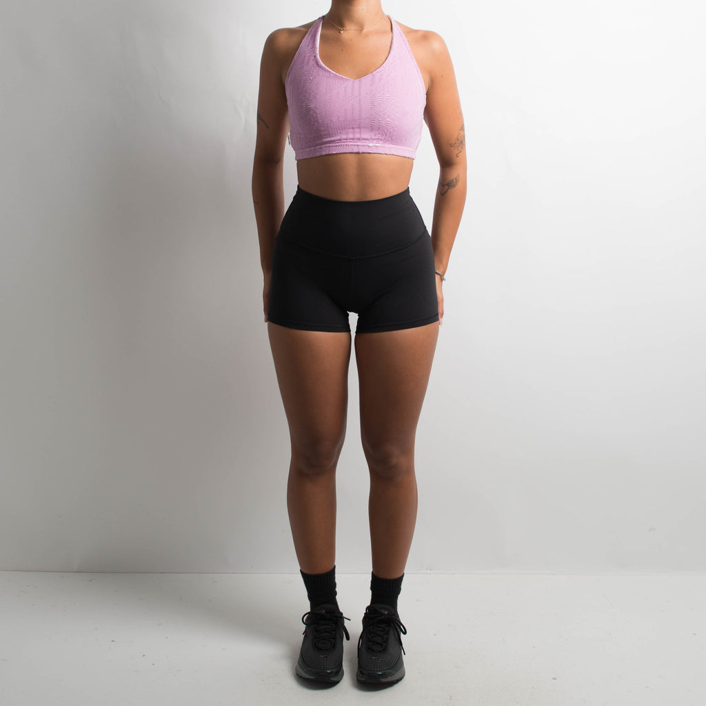 PINK TEXTURED SPORTS BRA