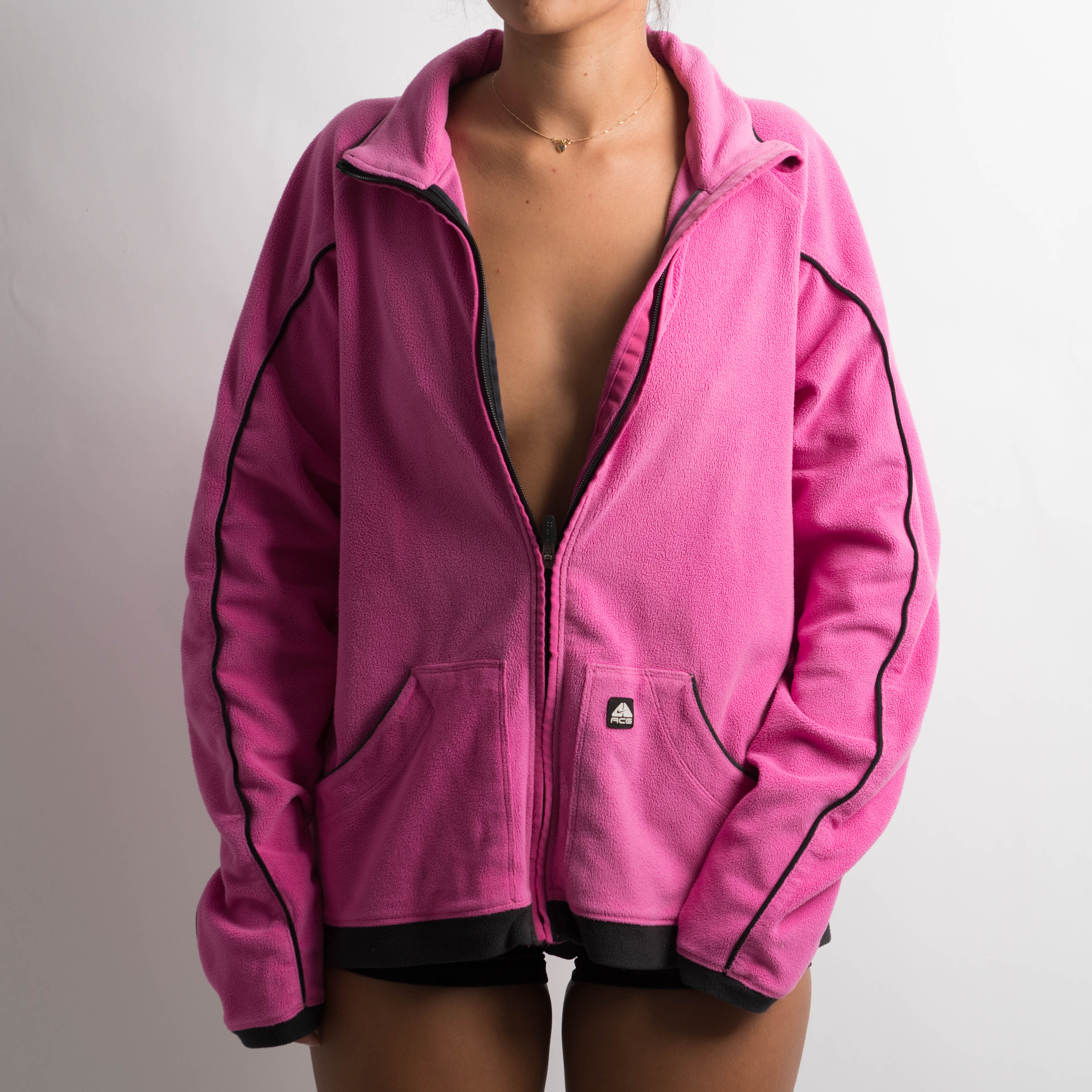 PINK FLEECE ZIP JACKET