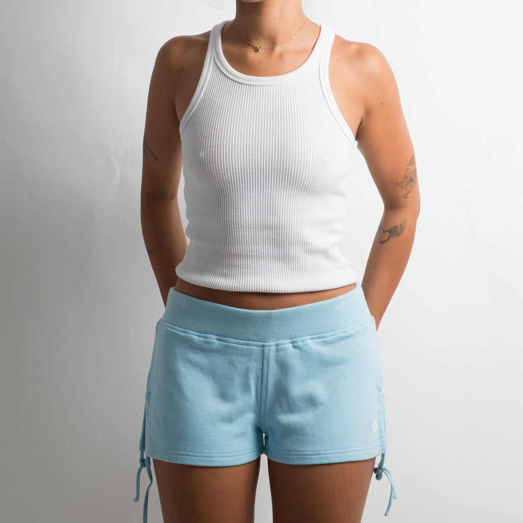 BLUE LOUNGE MINI SHORTS