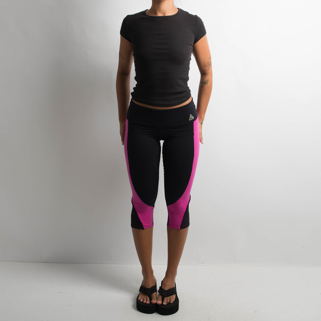 HOT PINK ACCENT CROP LEGGINGS
