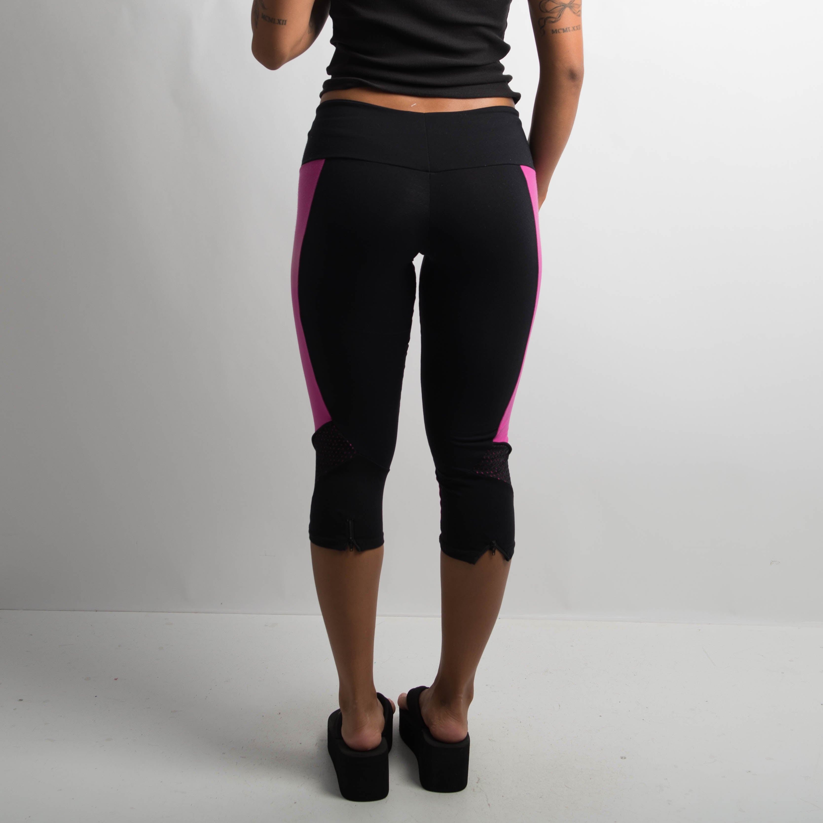 HOT PINK ACCENT CROP LEGGINGS