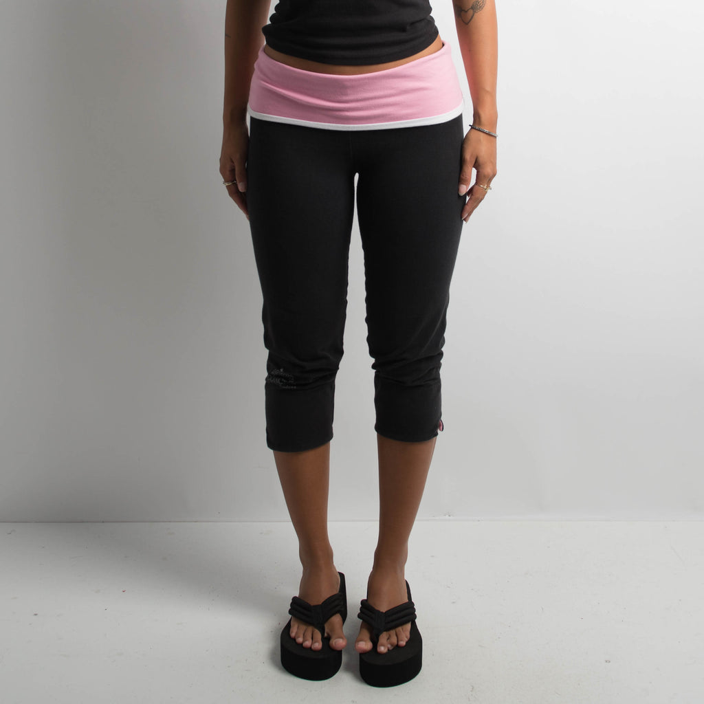 PINK FOLD OVER CAPRI LEGGINGS