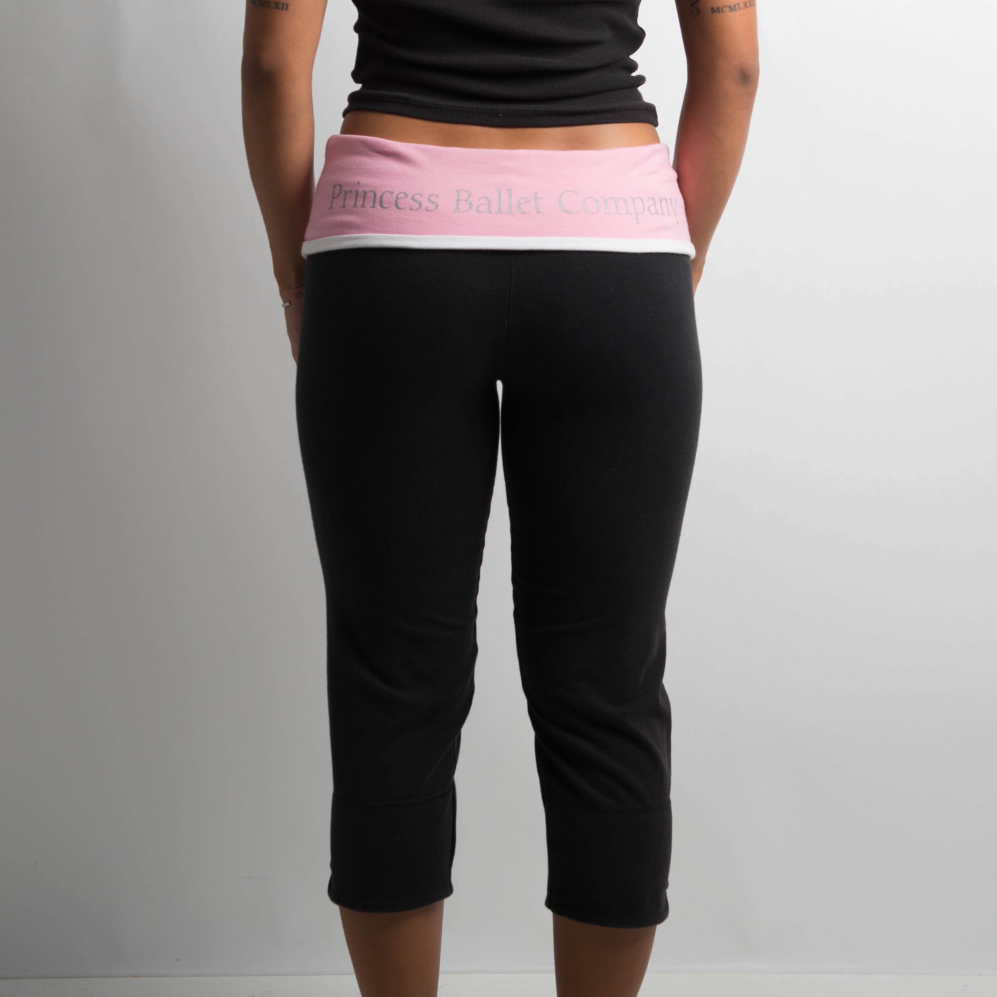 PINK FOLD OVER CAPRI LEGGINGS