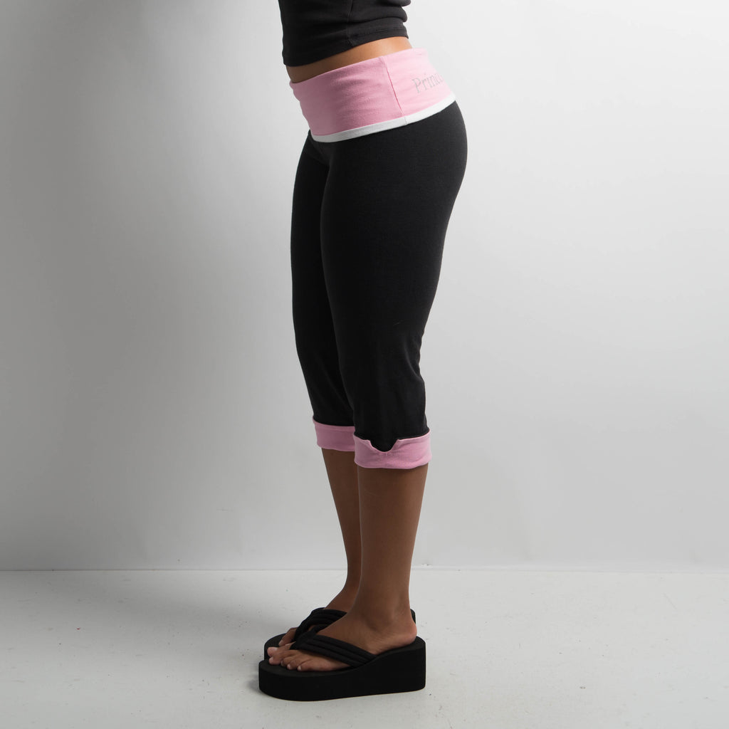 PINK FOLD OVER CAPRI LEGGINGS