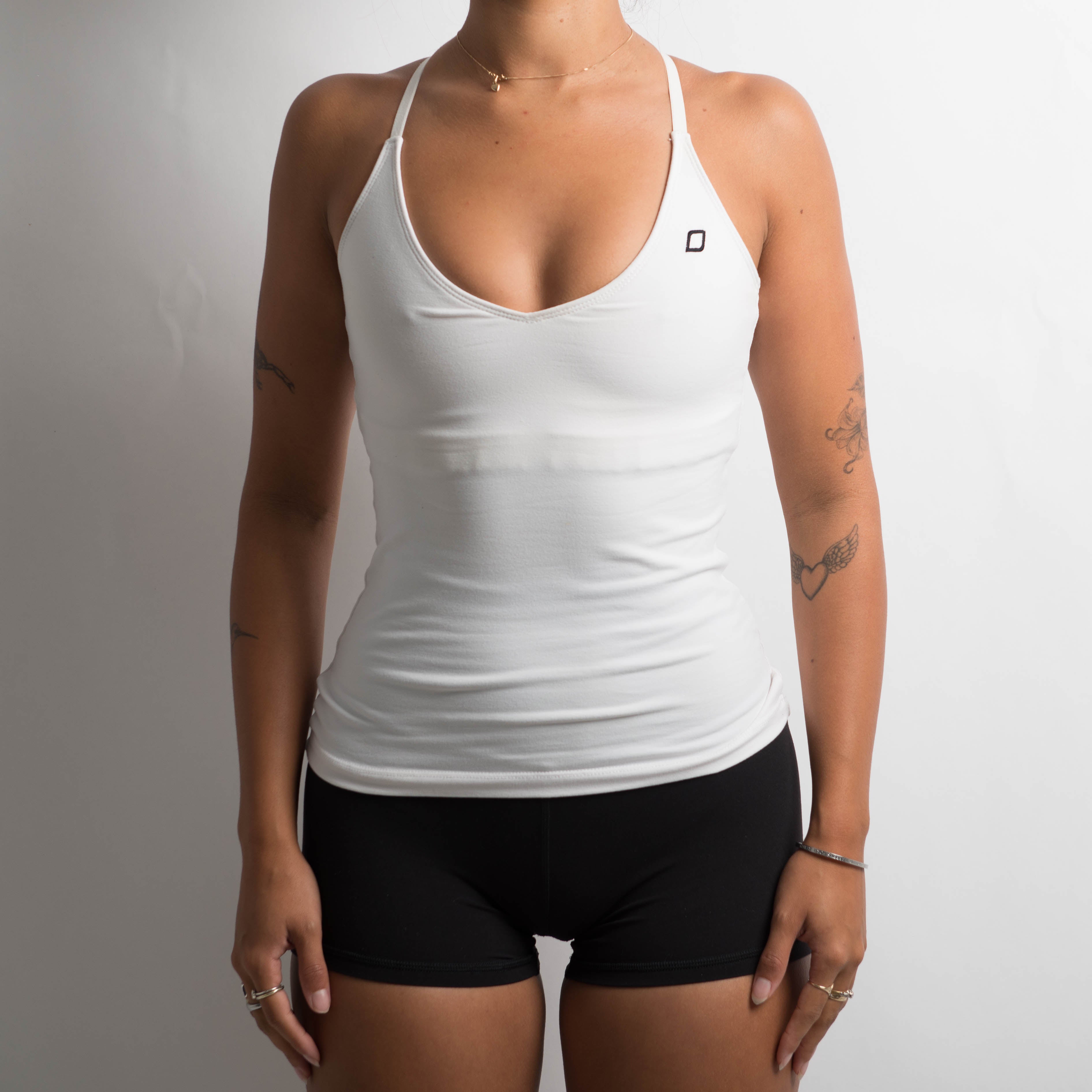 WHITE ACTIVEWEAR TANK TOP