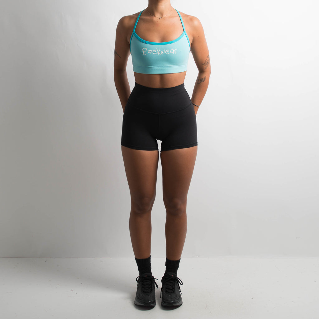 BLUE TWO TONE SPORTS BRA