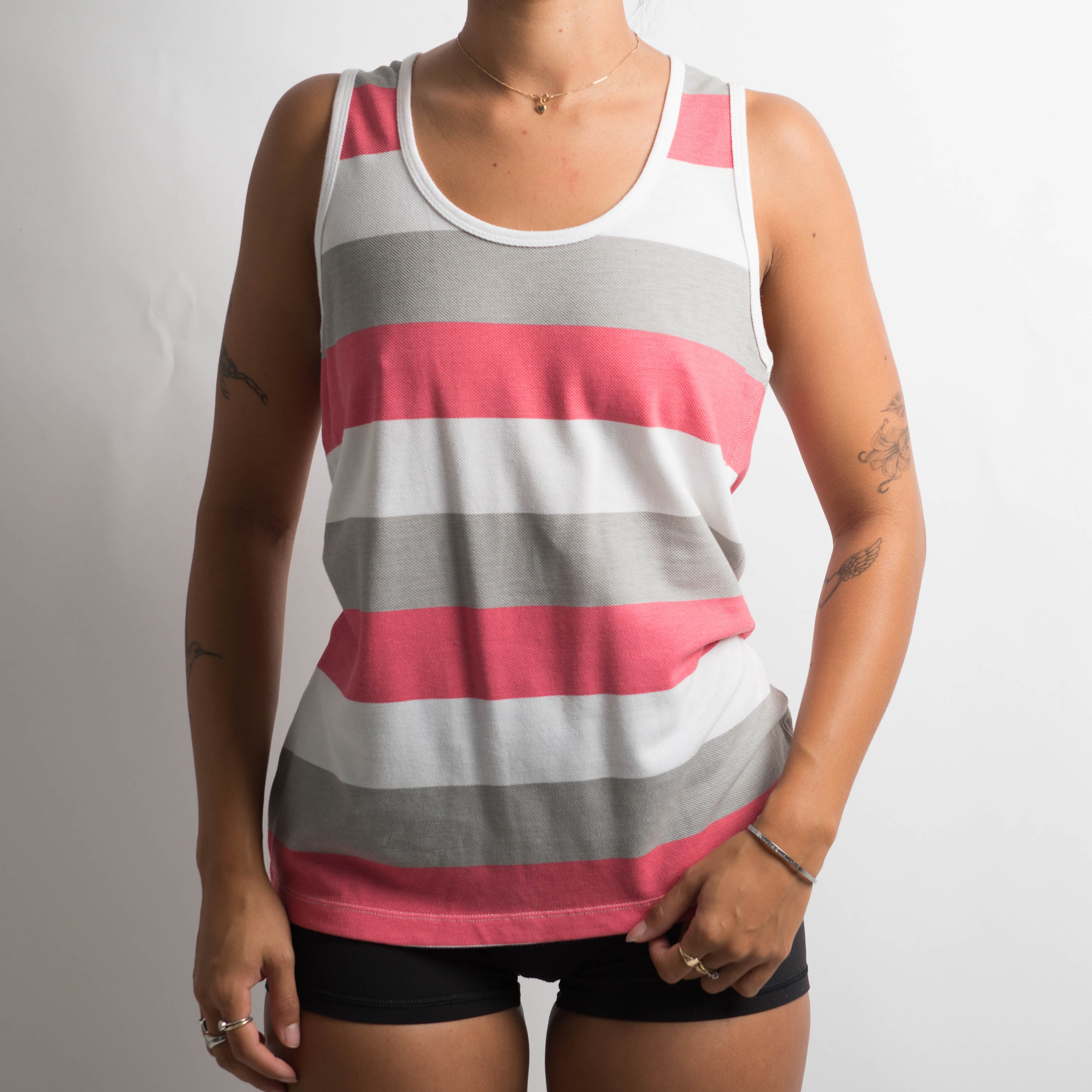 PINK STRIPED TANK TOP