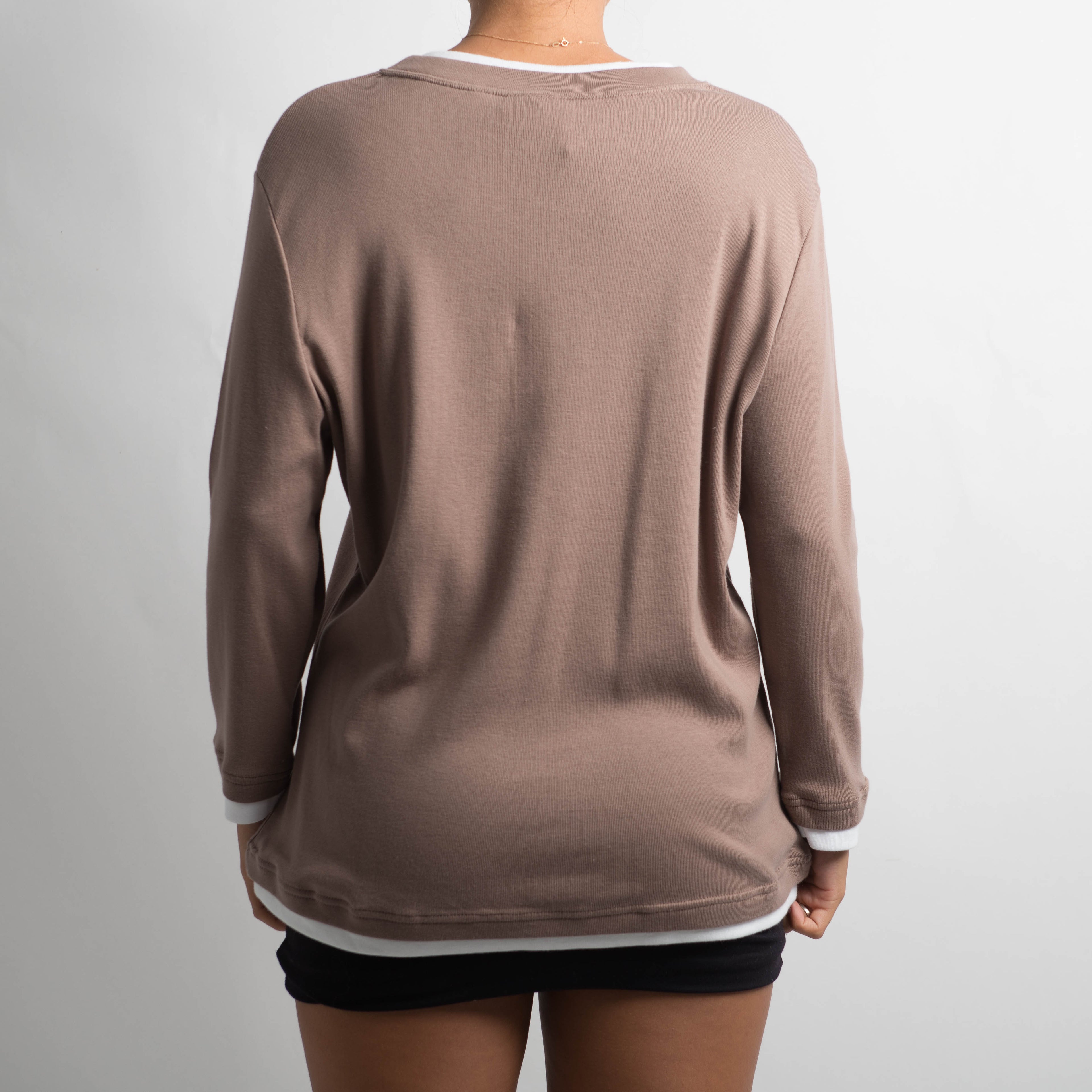 BROWN LAYERED TOP