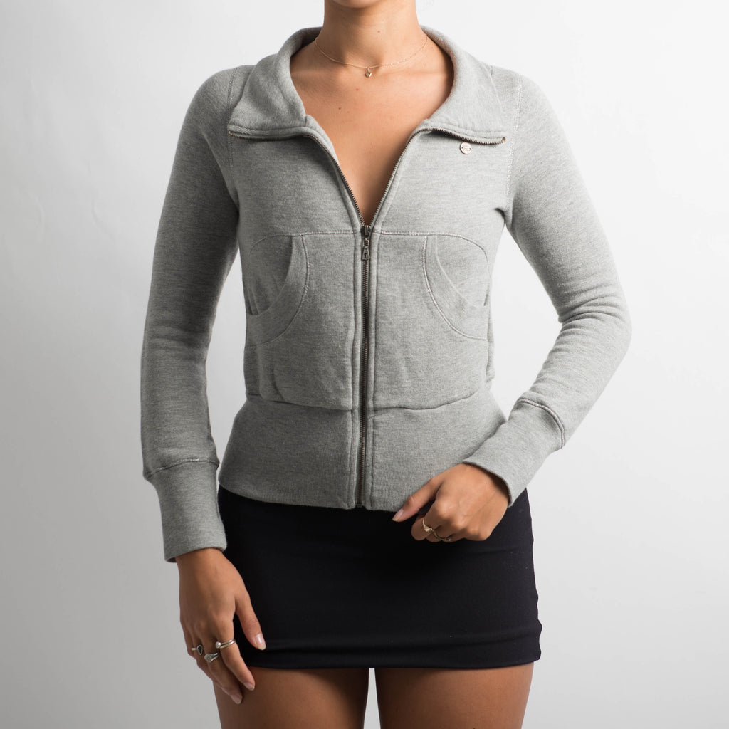 GREY ZIP UP JACKET