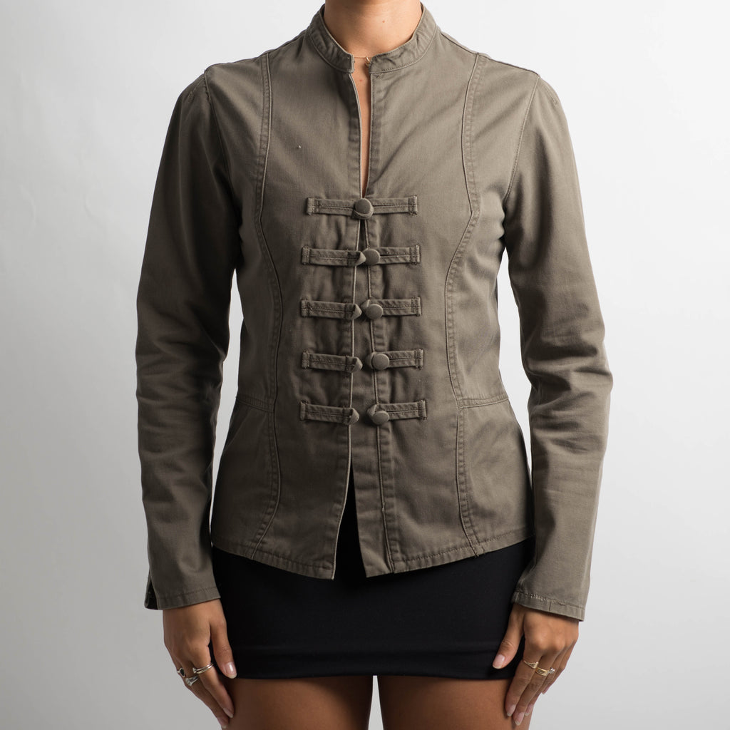 KHAKI MILITARY STYLE JACKET