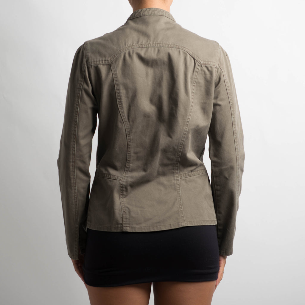 KHAKI MILITARY STYLE JACKET