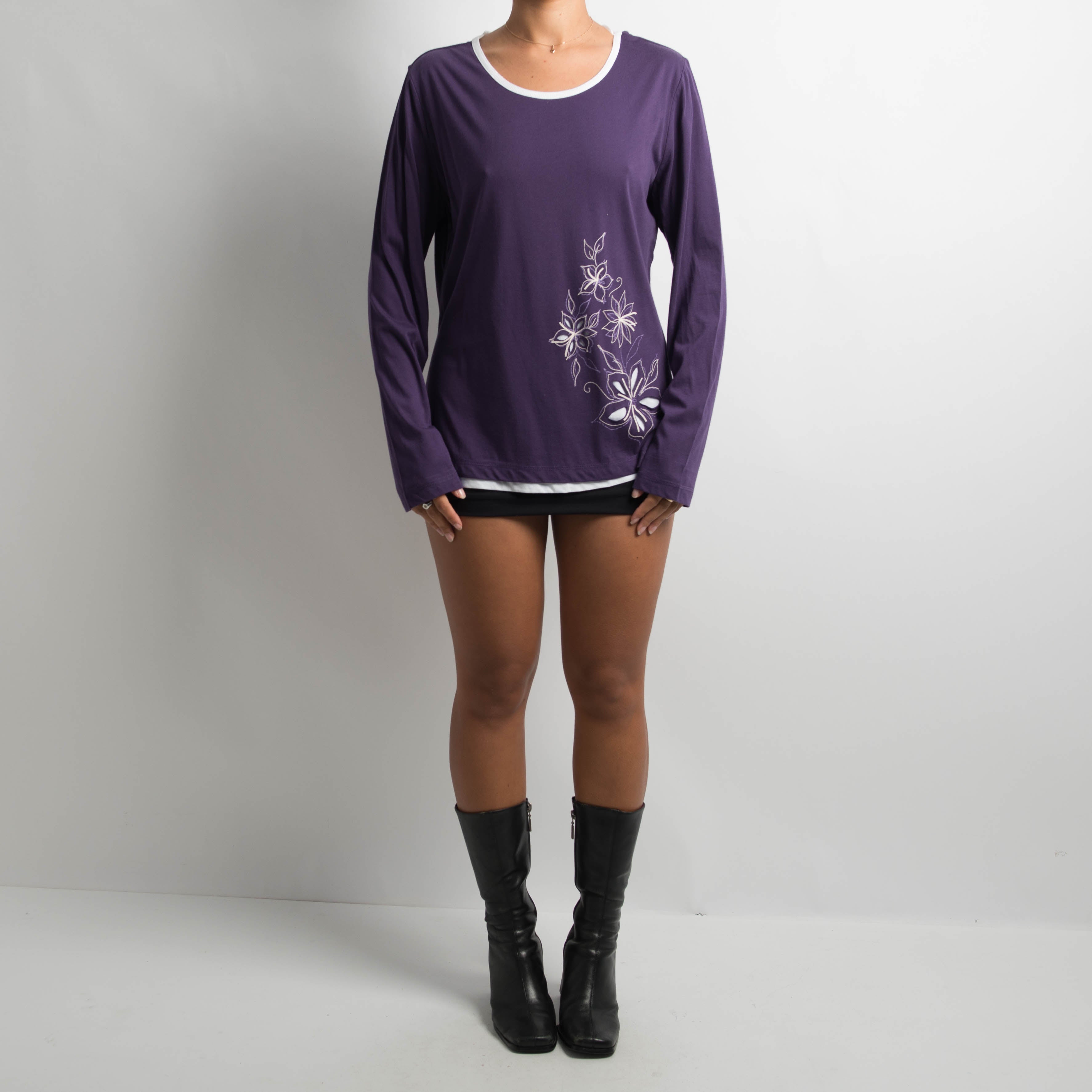 PURPLE LONG SLEEVE TOP