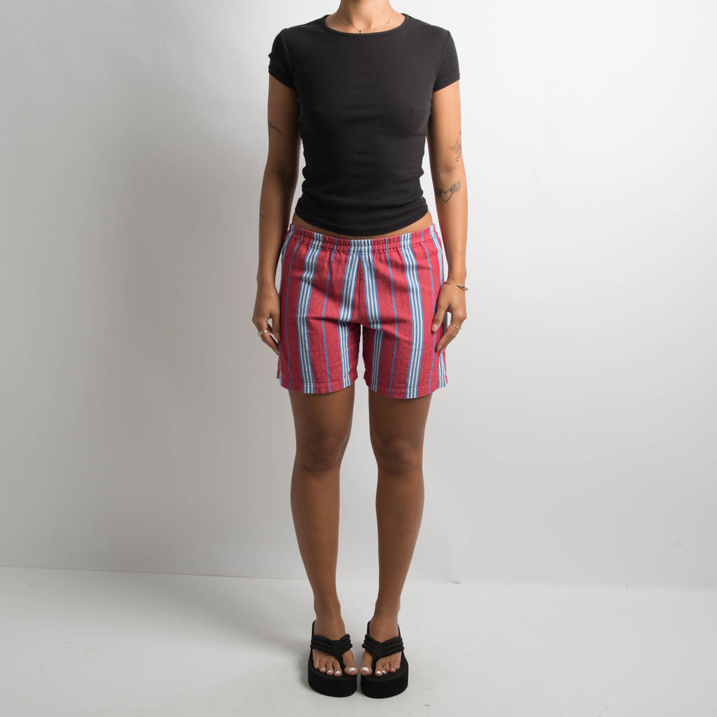 RED STRIPED SHORTS