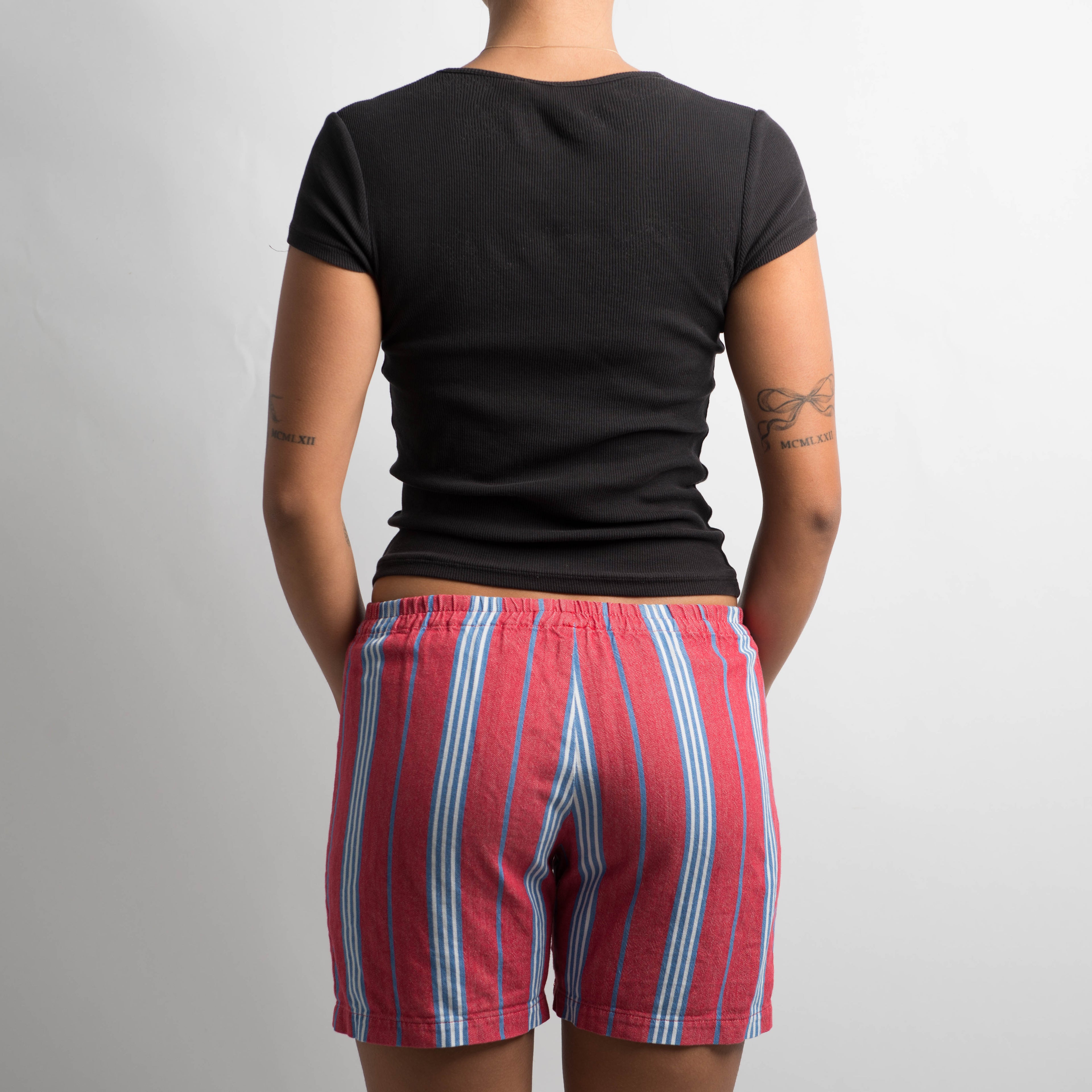 RED STRIPED SHORTS
