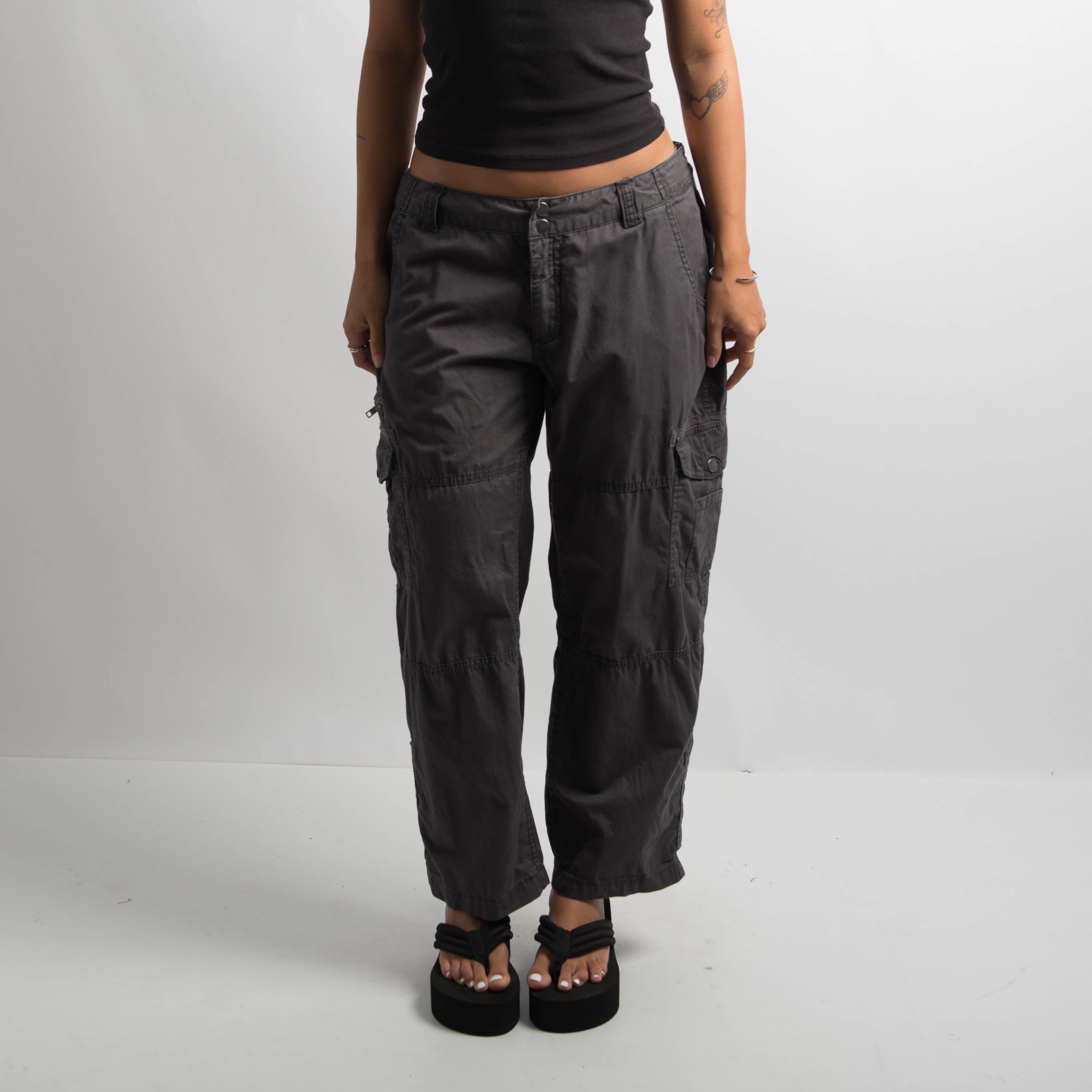 CHARCOAL CARGO PANTS