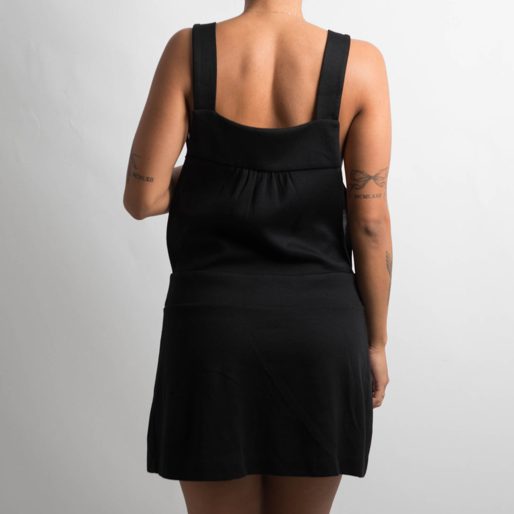 BLACK PINAFORE DRESS