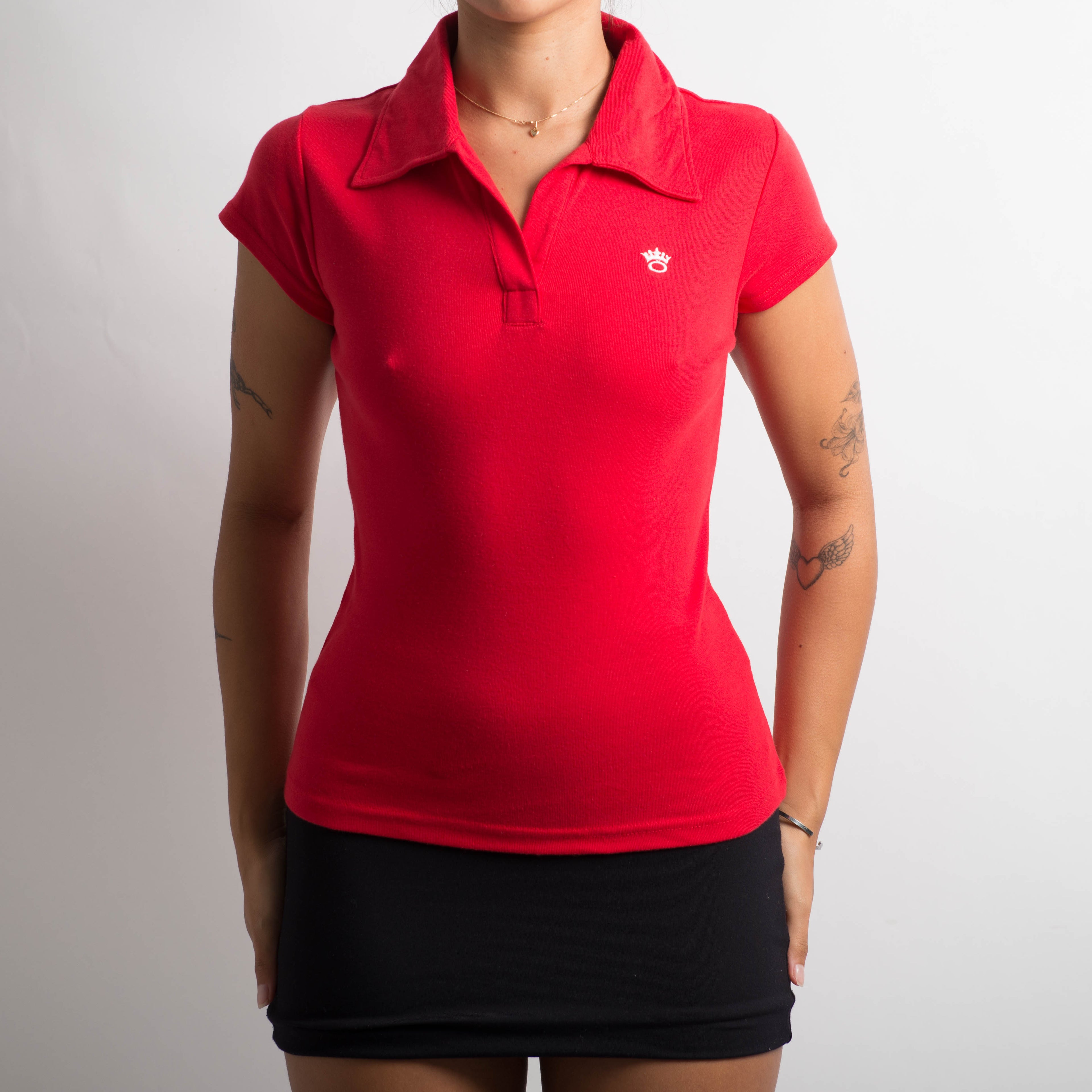 RED FITTED POLO SHIRT