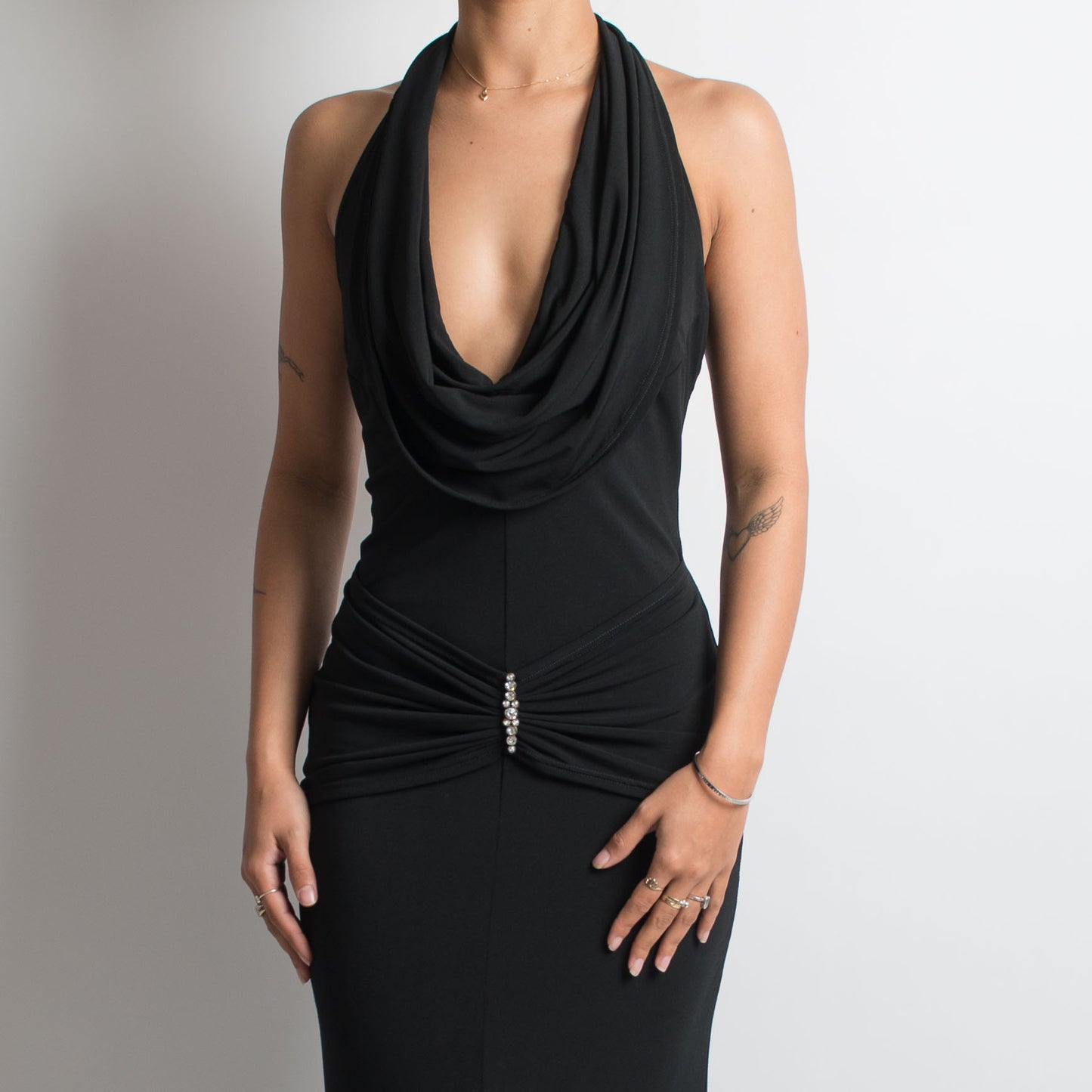 BLACK GERRY SHAW GOWN