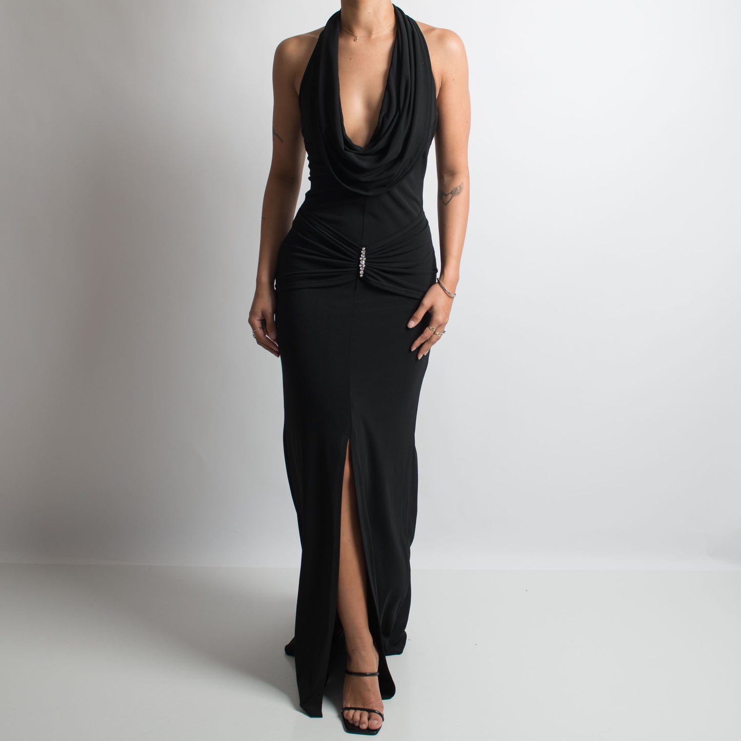 BLACK GERRY SHAW GOWN