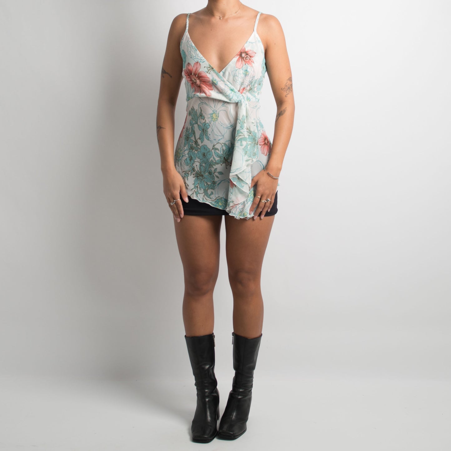 SHEER FLORAL CAMISOLE