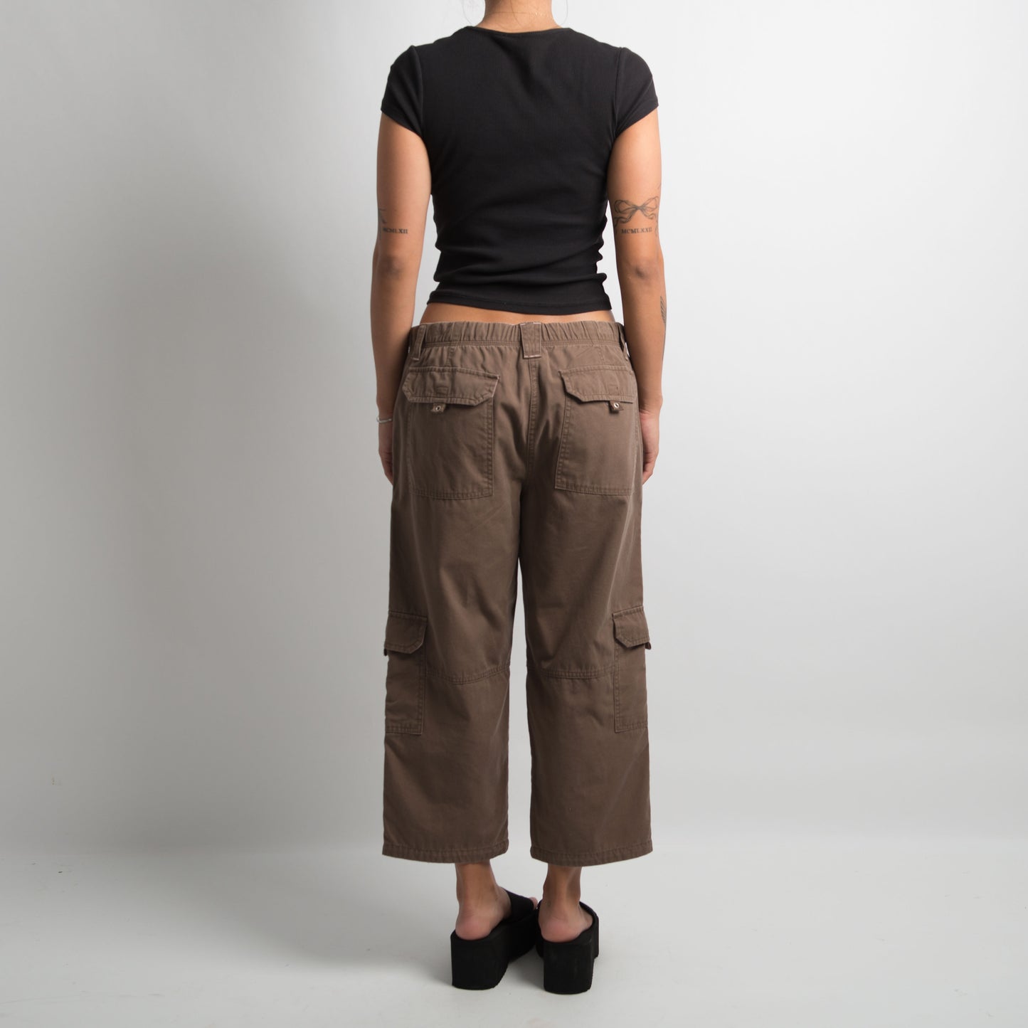 BROWN CARGO 3/4 PANTS