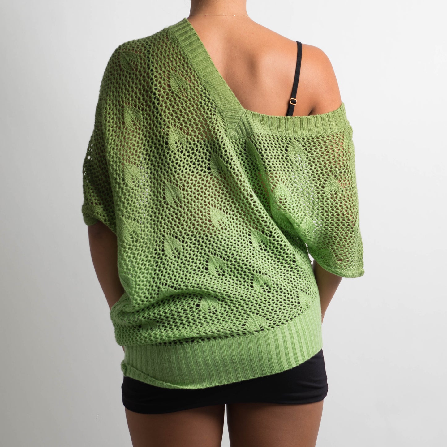 GREEN CROCHET TOP