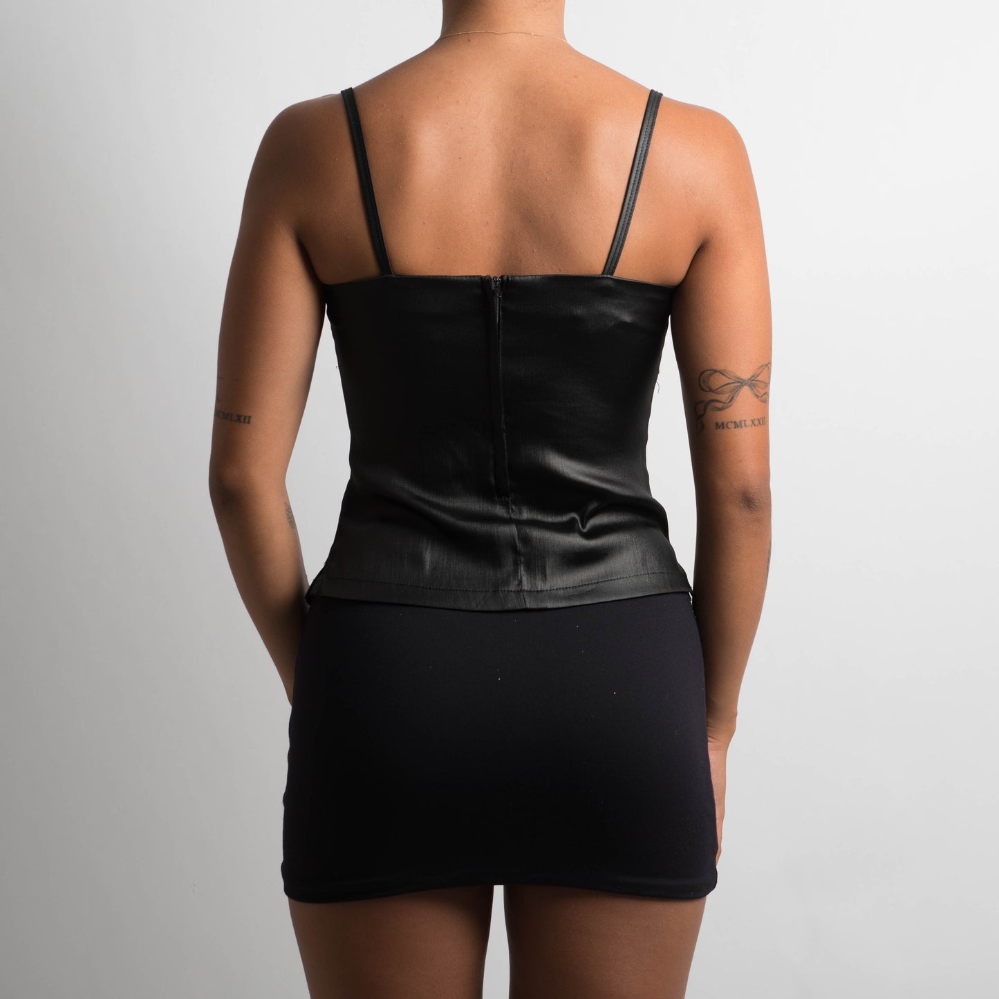 BLACK METALLIC CAMISOLE