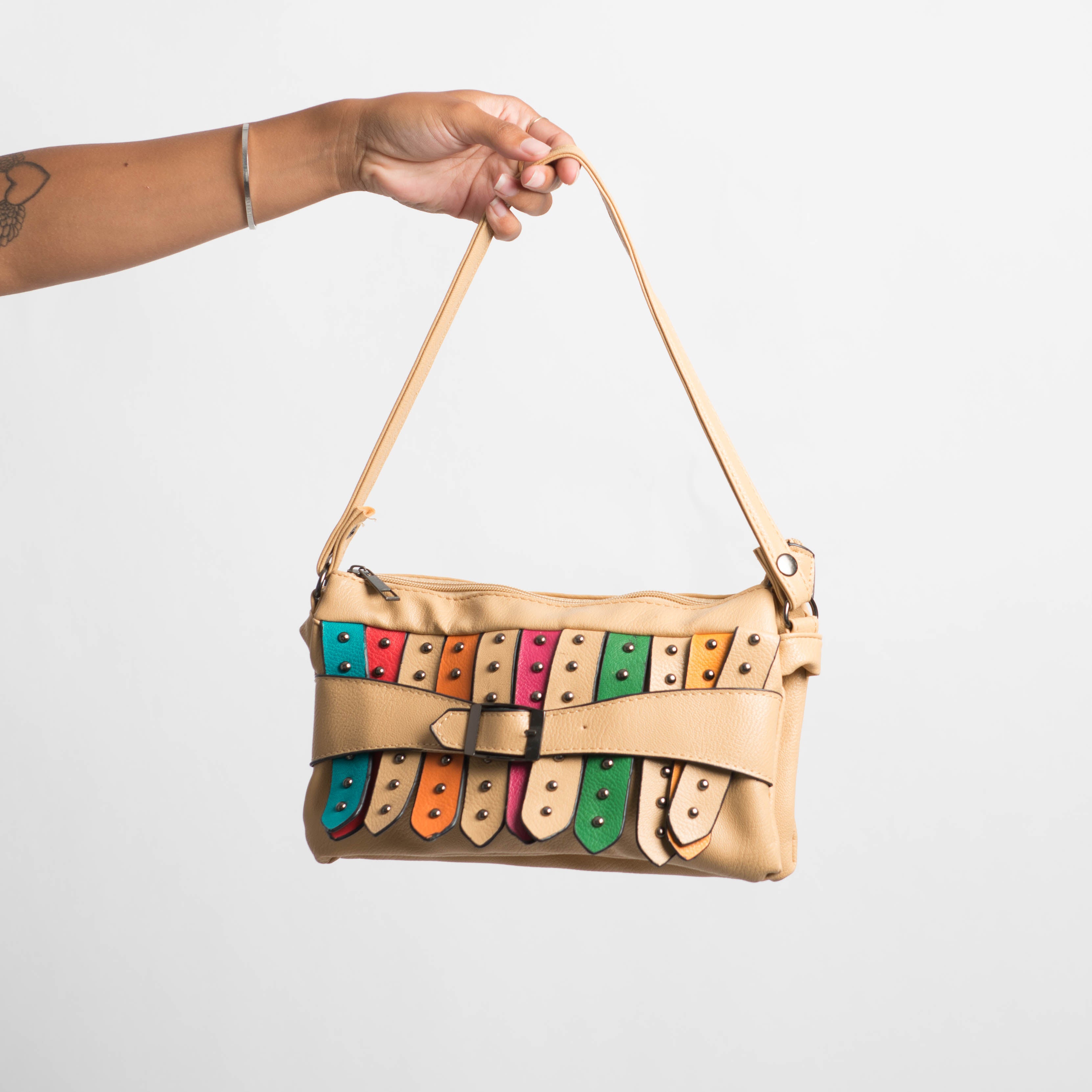 FAUX LEATHER HANDBAG