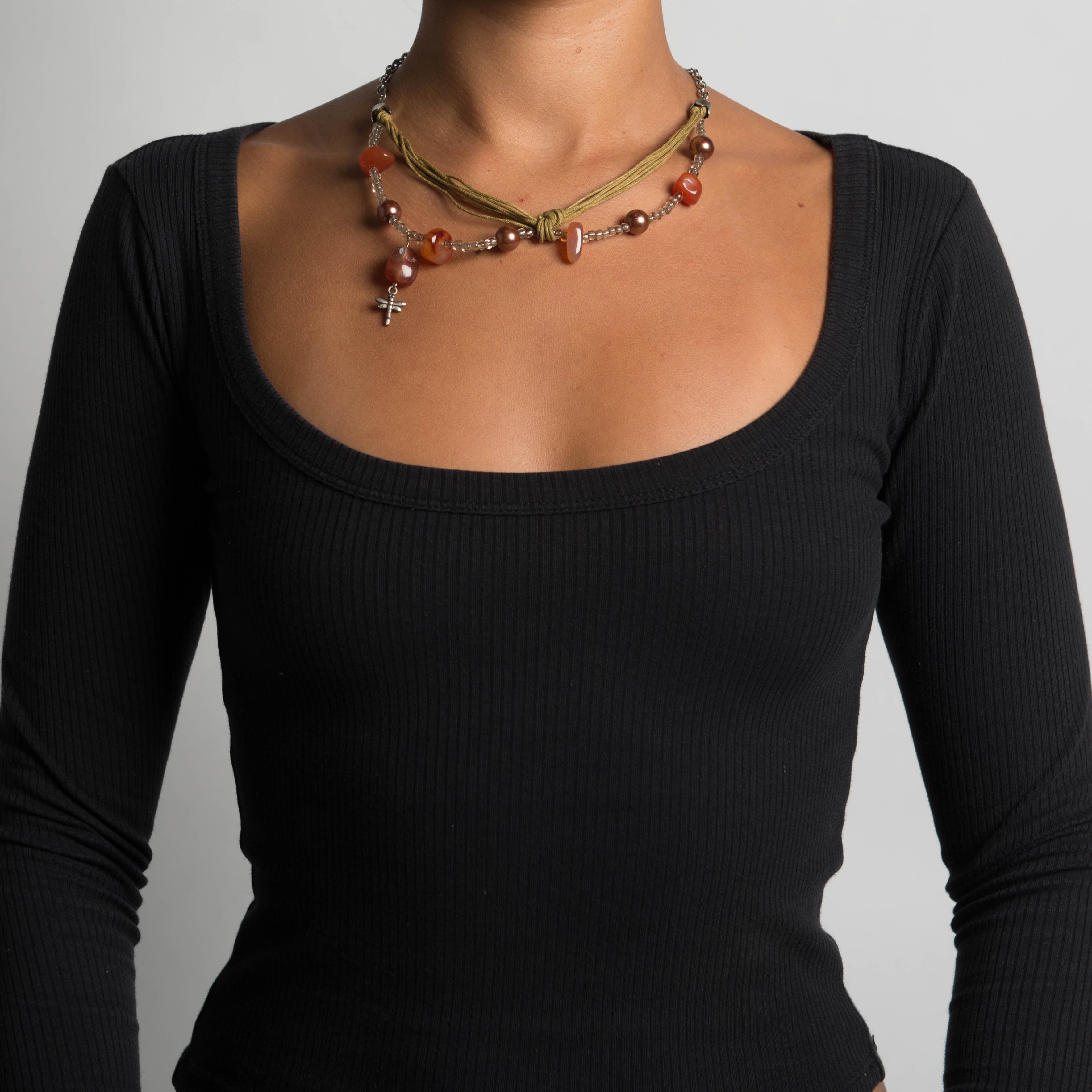 LAYERED BEAD NECKLACE