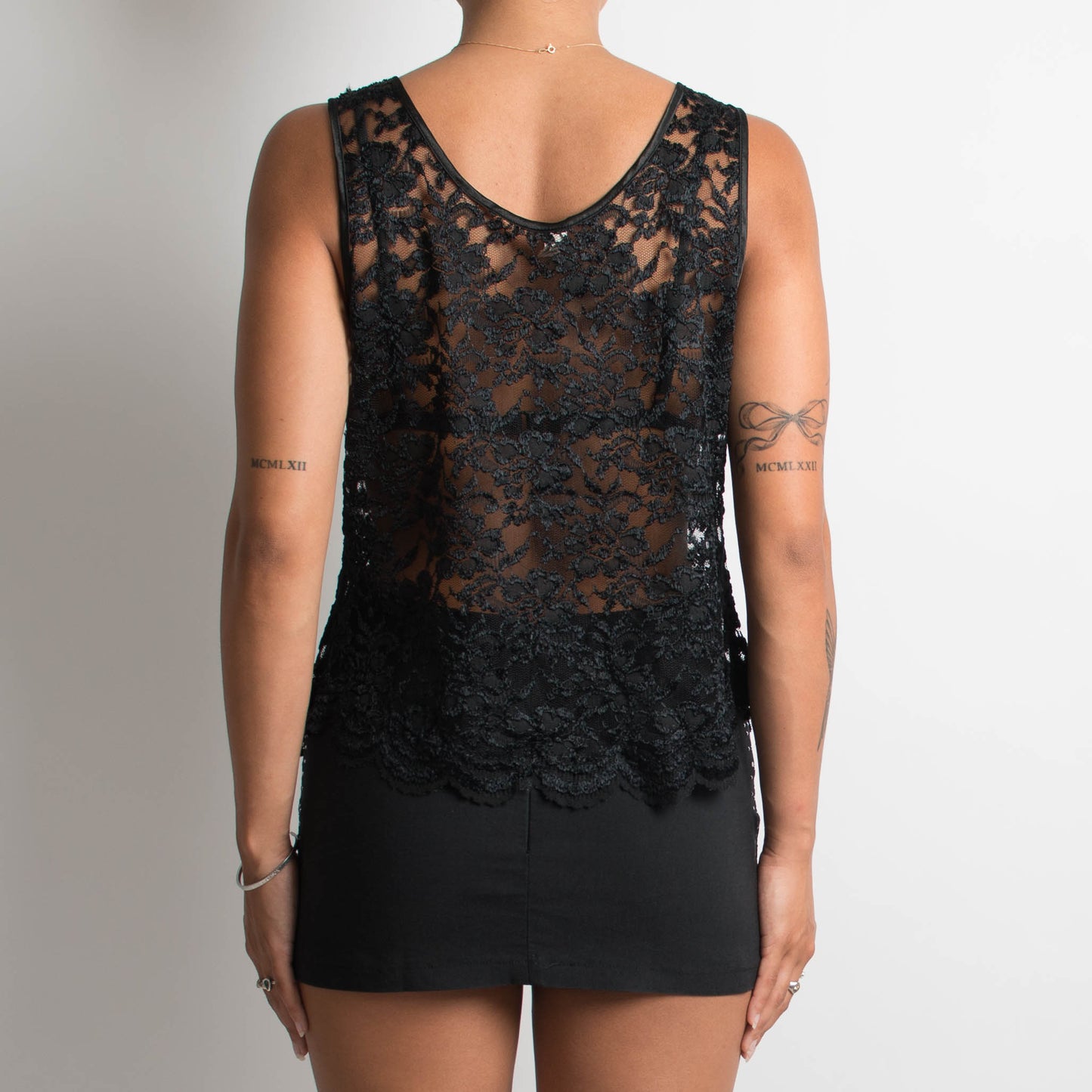 BLACK SHEER LACE TOP