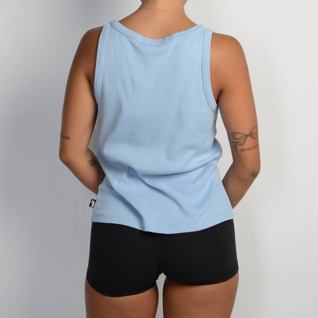 BLUE COTTON TANK TOP