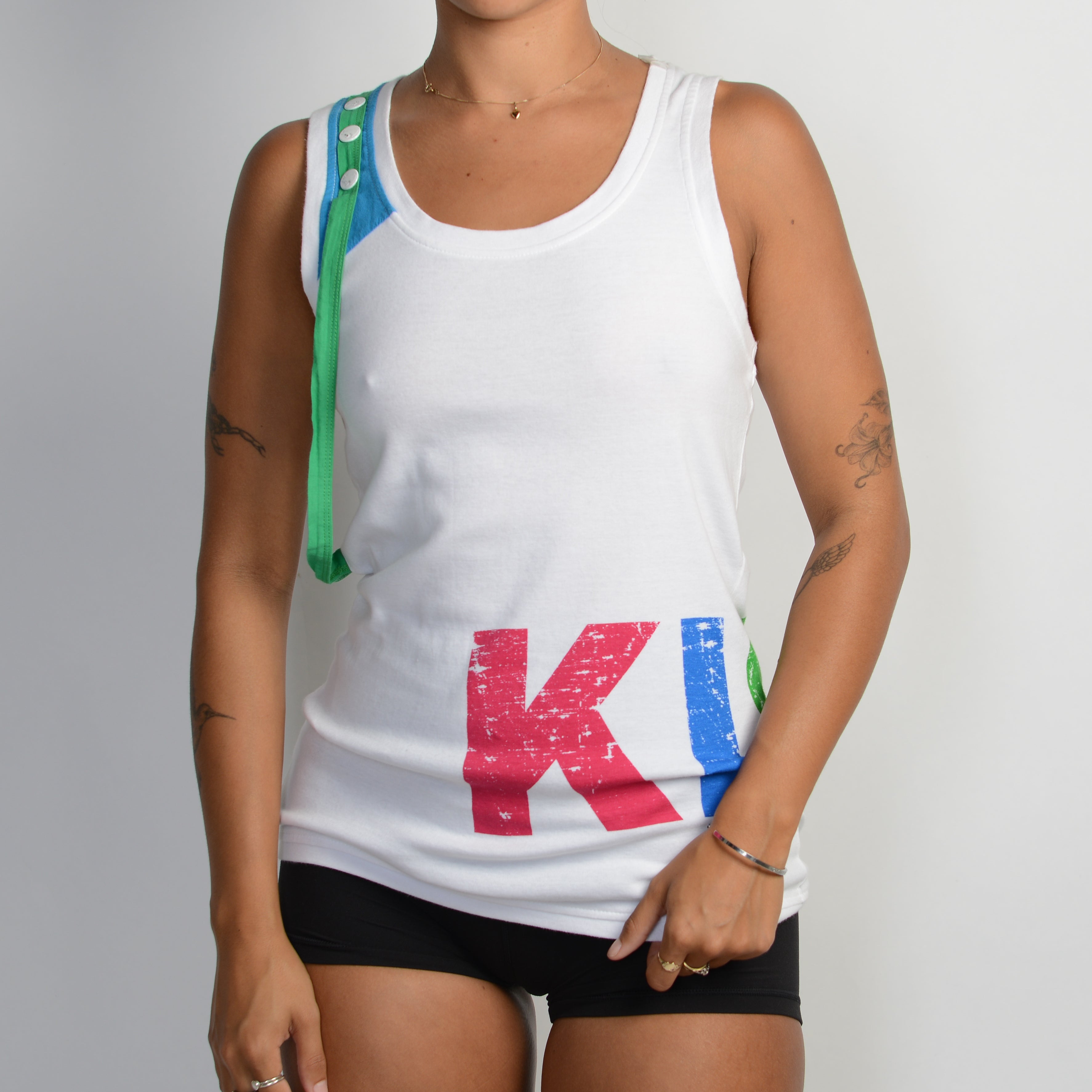 WHITE COTTON TANK TOP