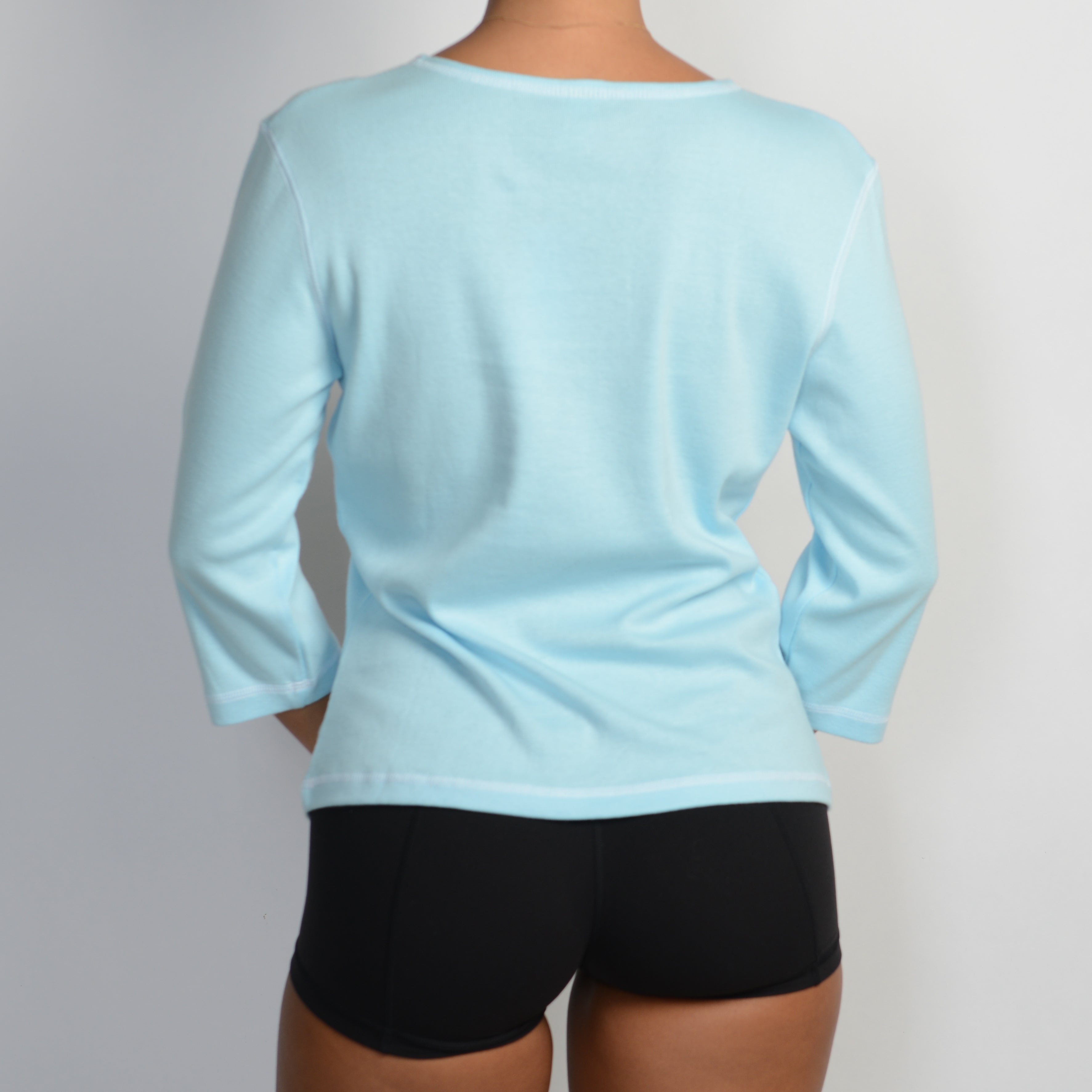 BLUE 3/4 SLEEVE TOP
