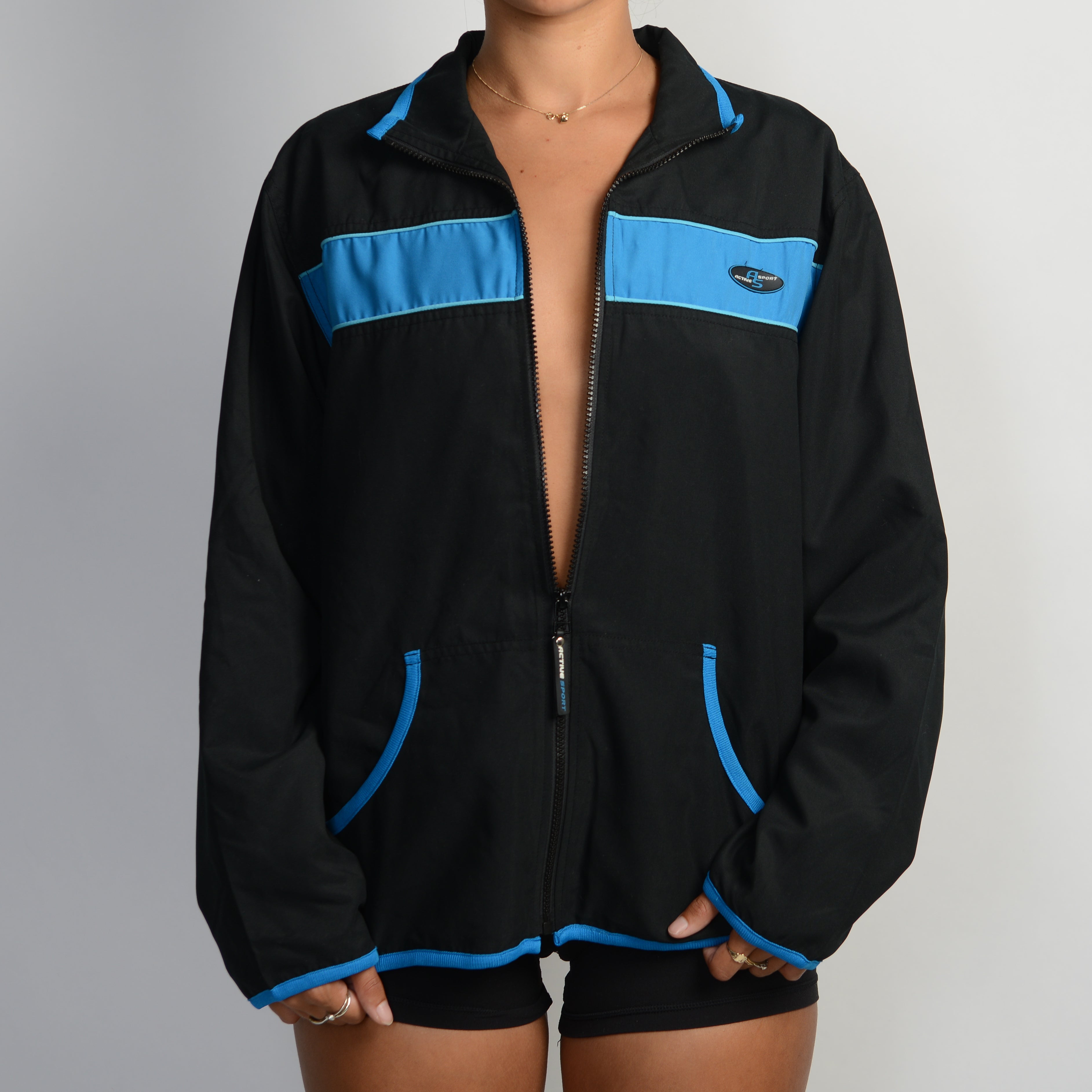 BLUE CONTRAST SPRAY JACKET