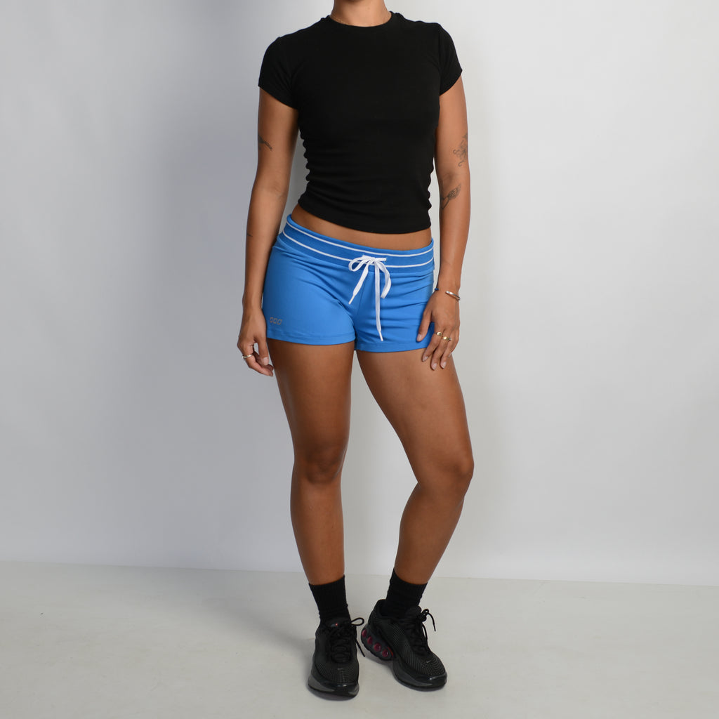 BLUE DRAWSTRING KICK SHORTS