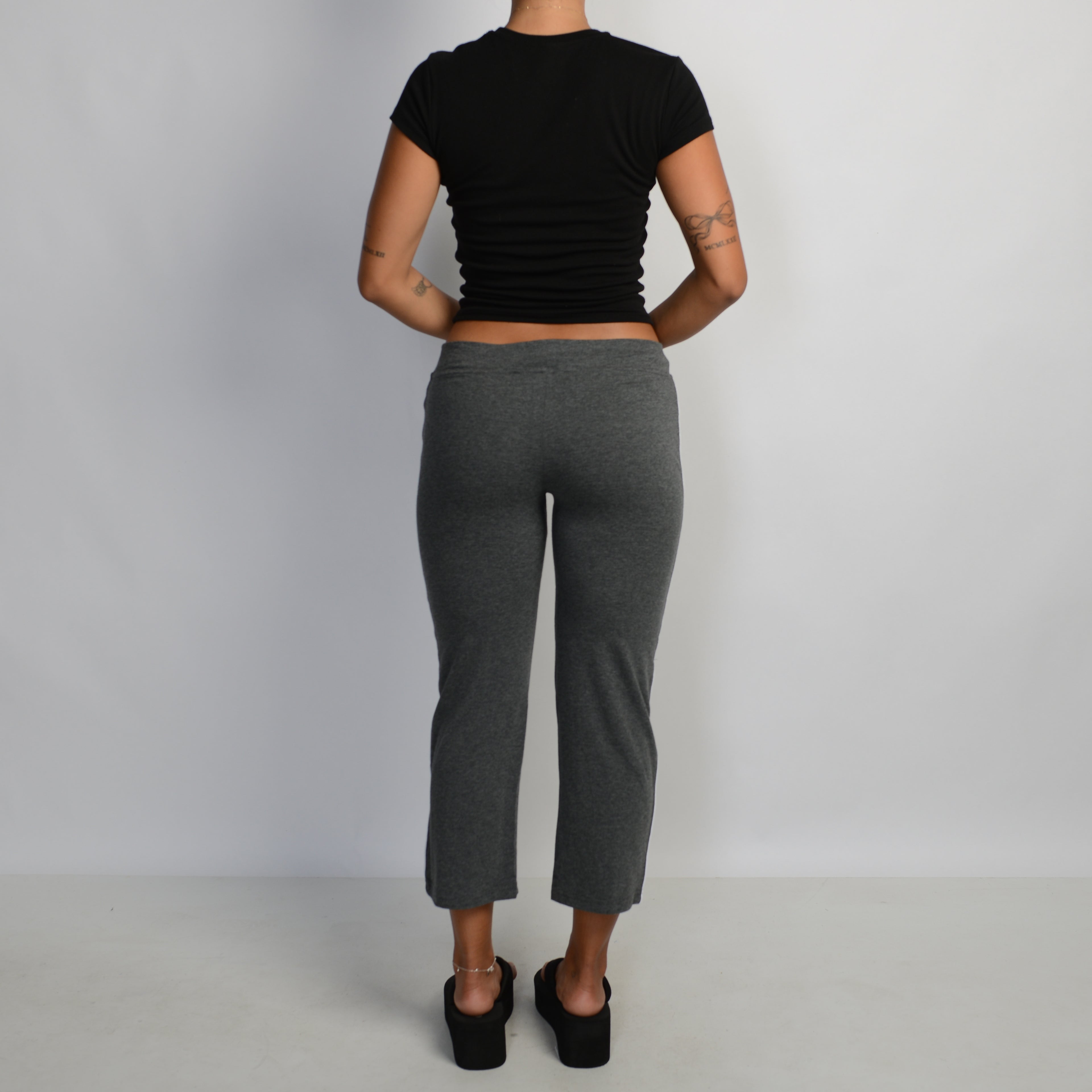 GREY CAPRI COTTON TIGHTS