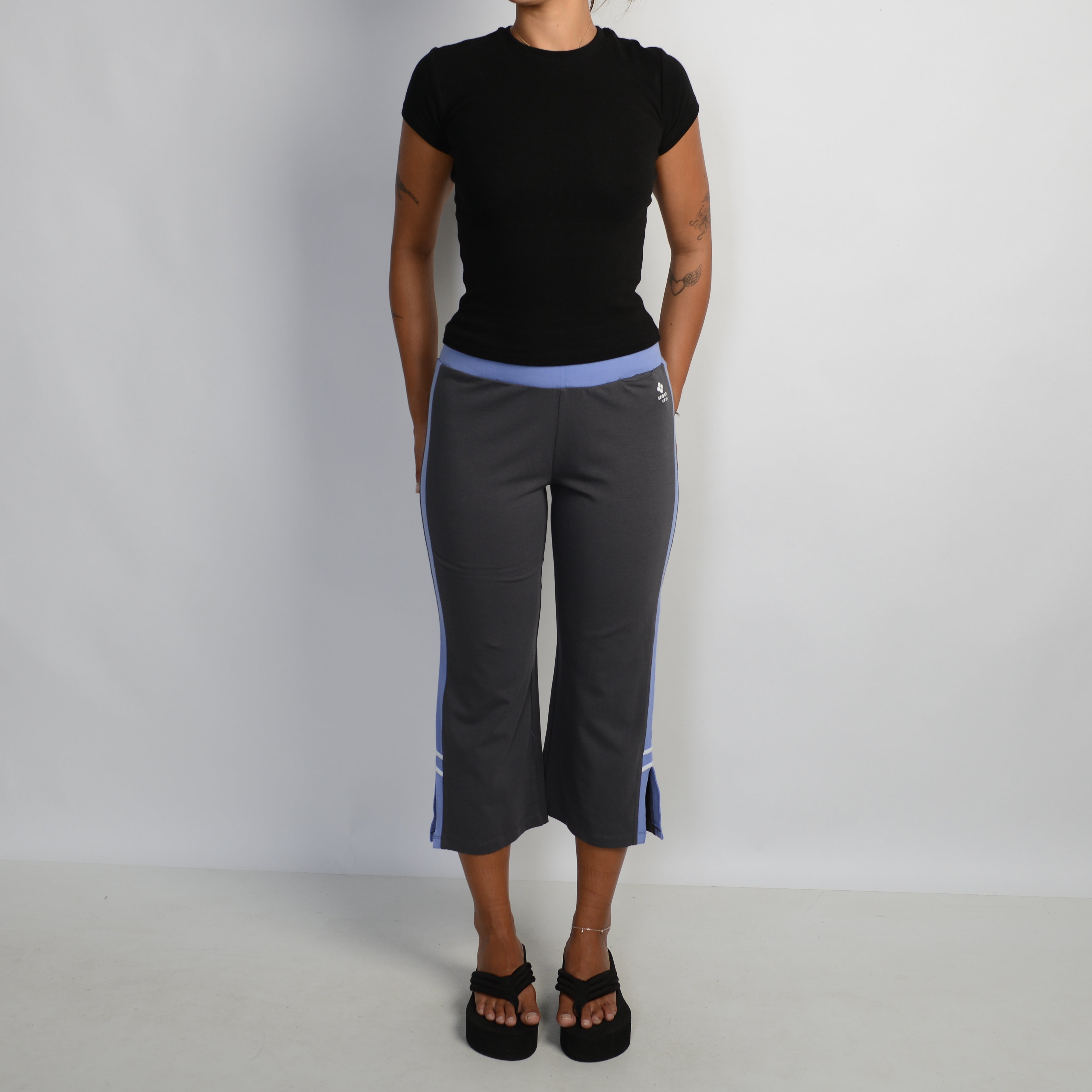 GREY CAPRI COTTON TIGHTS