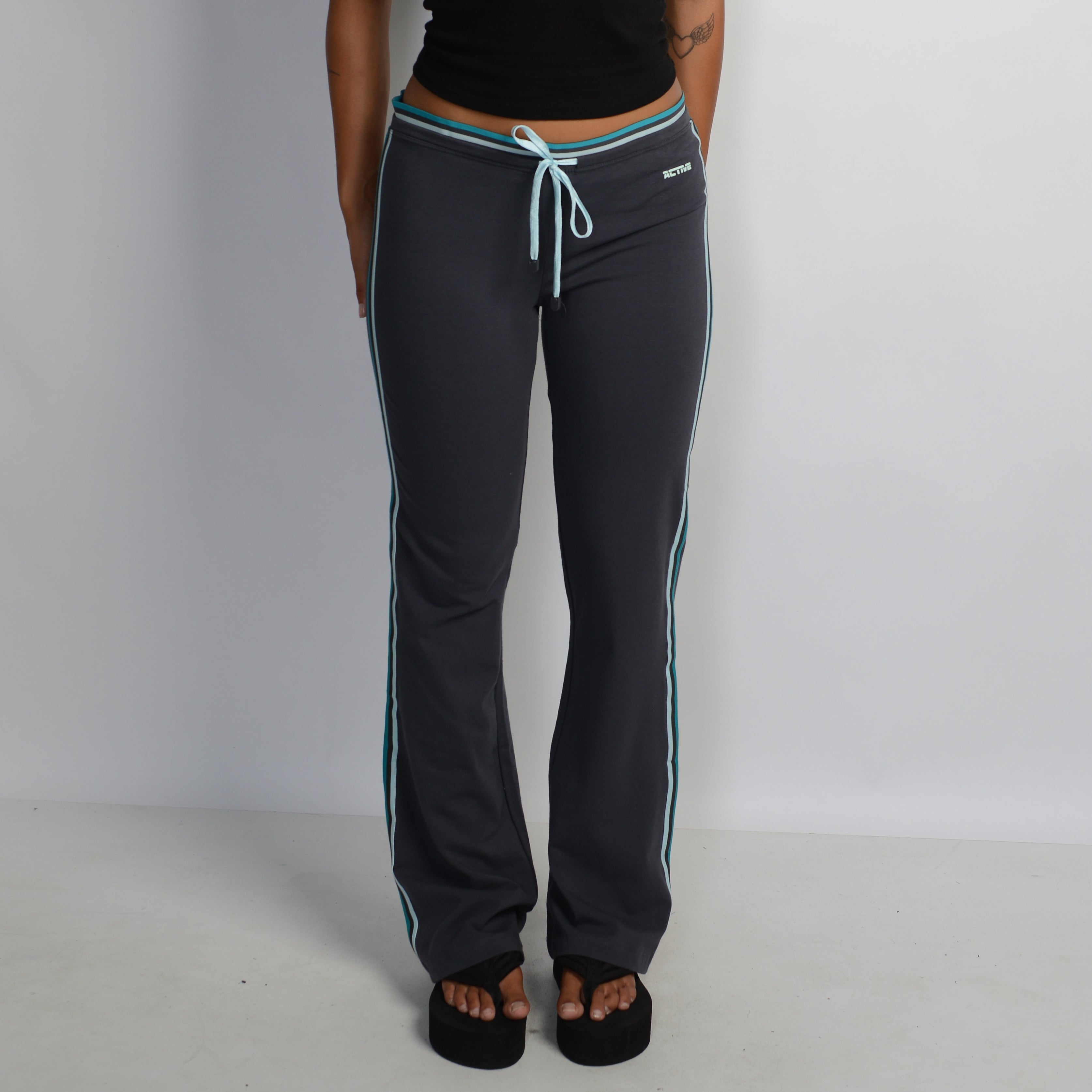 CHARCOAL FLARE LOUNGE PANTS