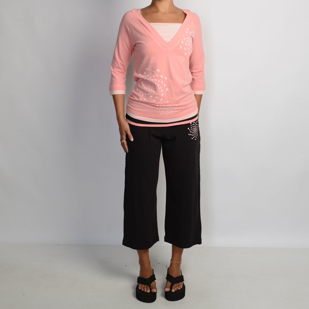 PINK CONTRAST MATCHING SET