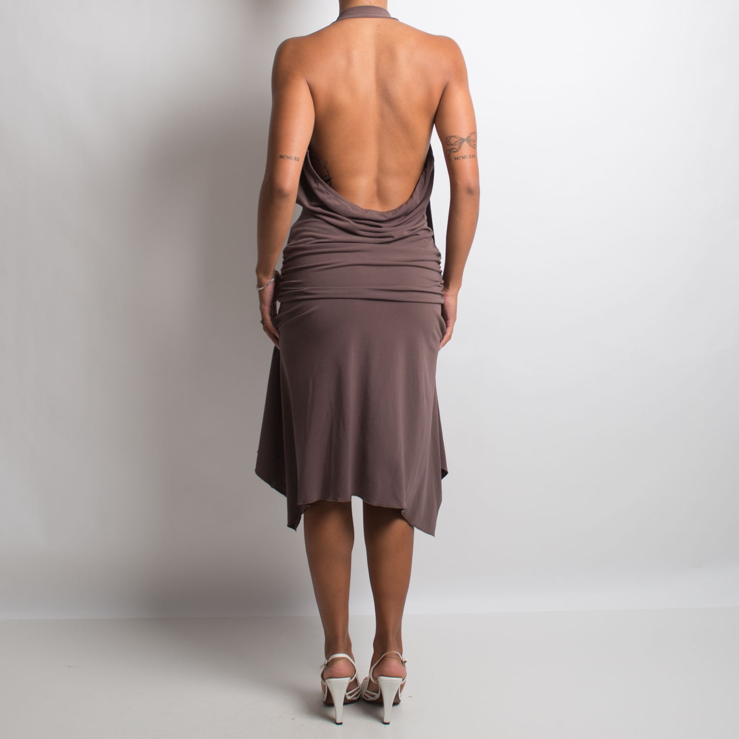 ROBE MIDI SLINKY MARRON