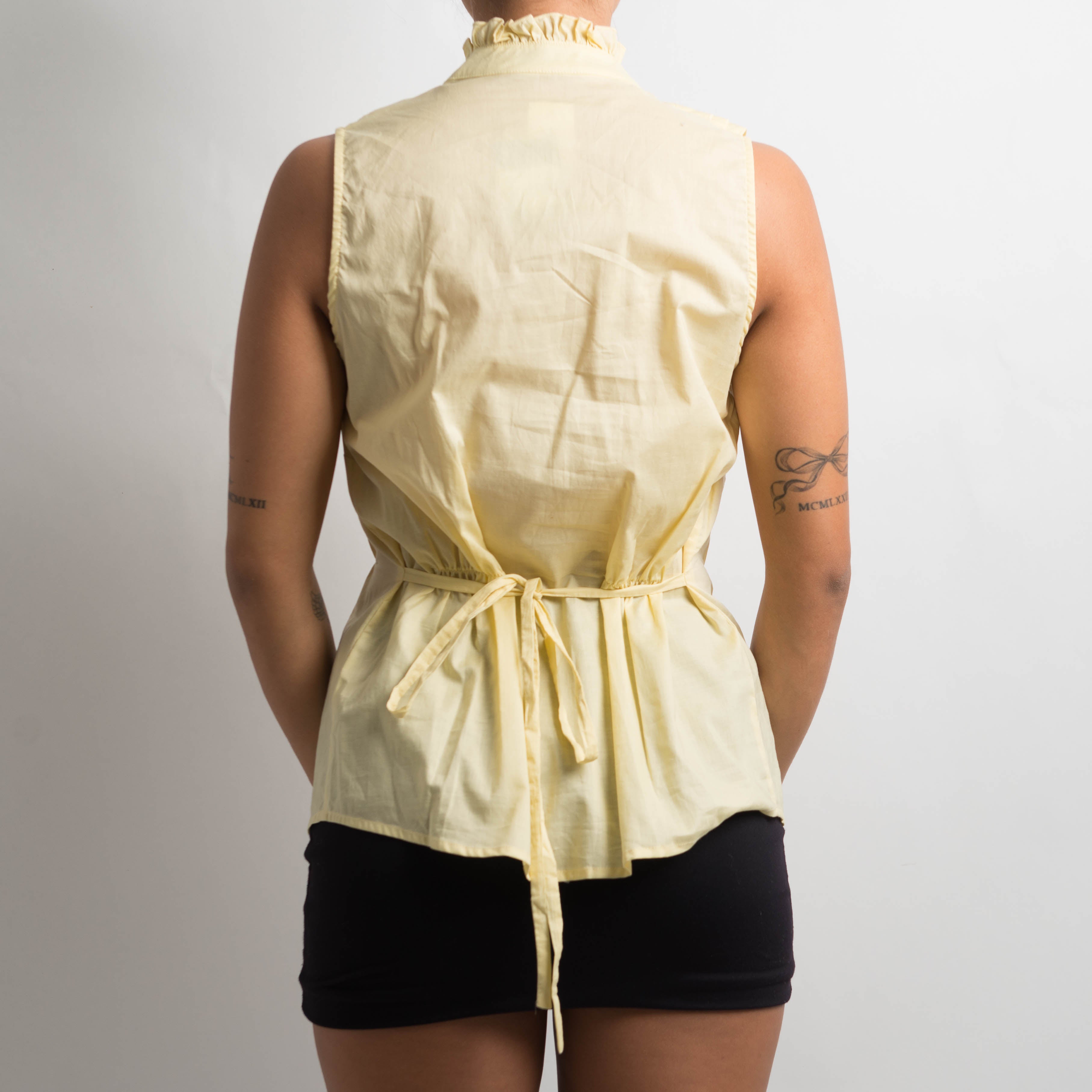 YELLOW RUFFLE BLOUSE