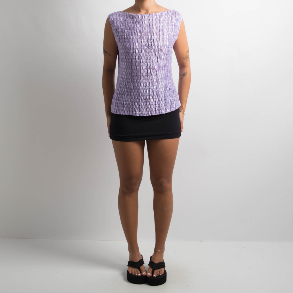 PURPLE TEXTURED TOP