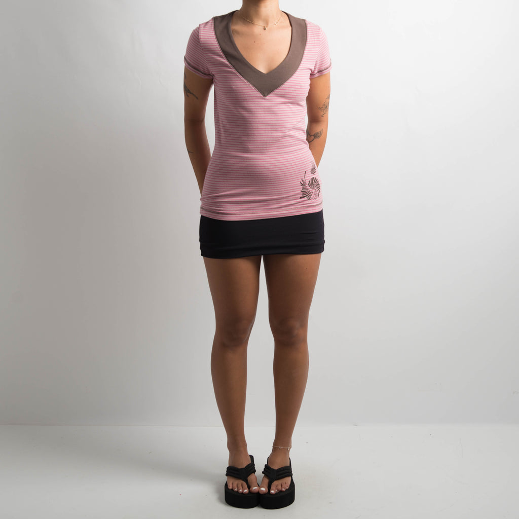 PINK STRIPE TEE