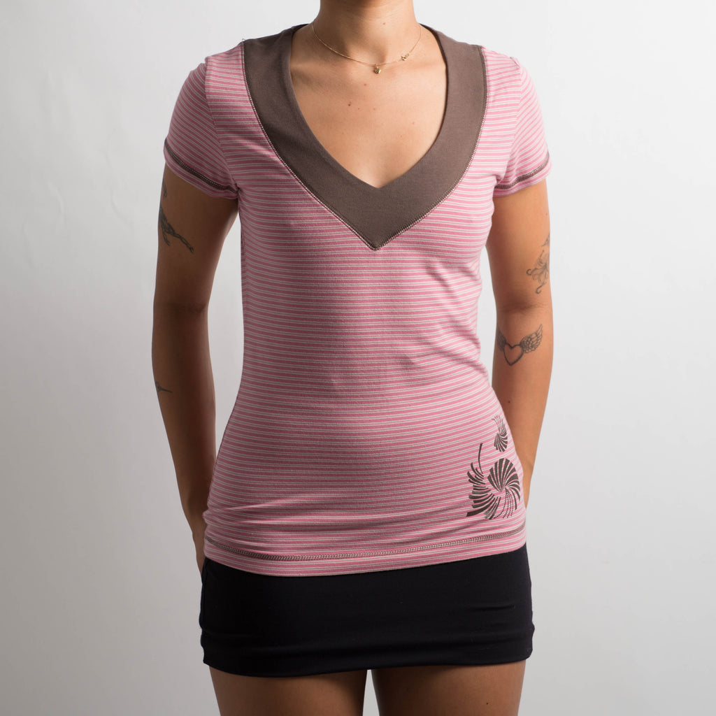 PINK STRIPE TEE