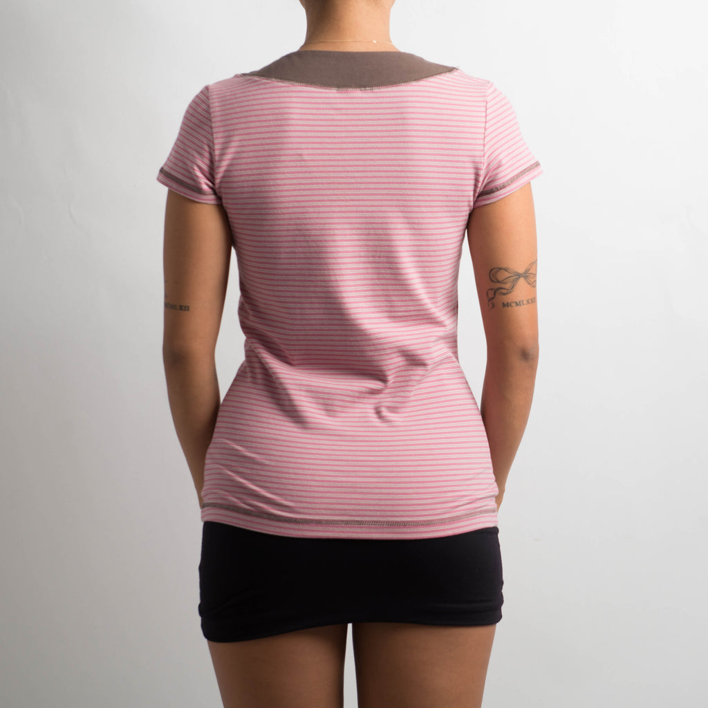 PINK STRIPE TEE
