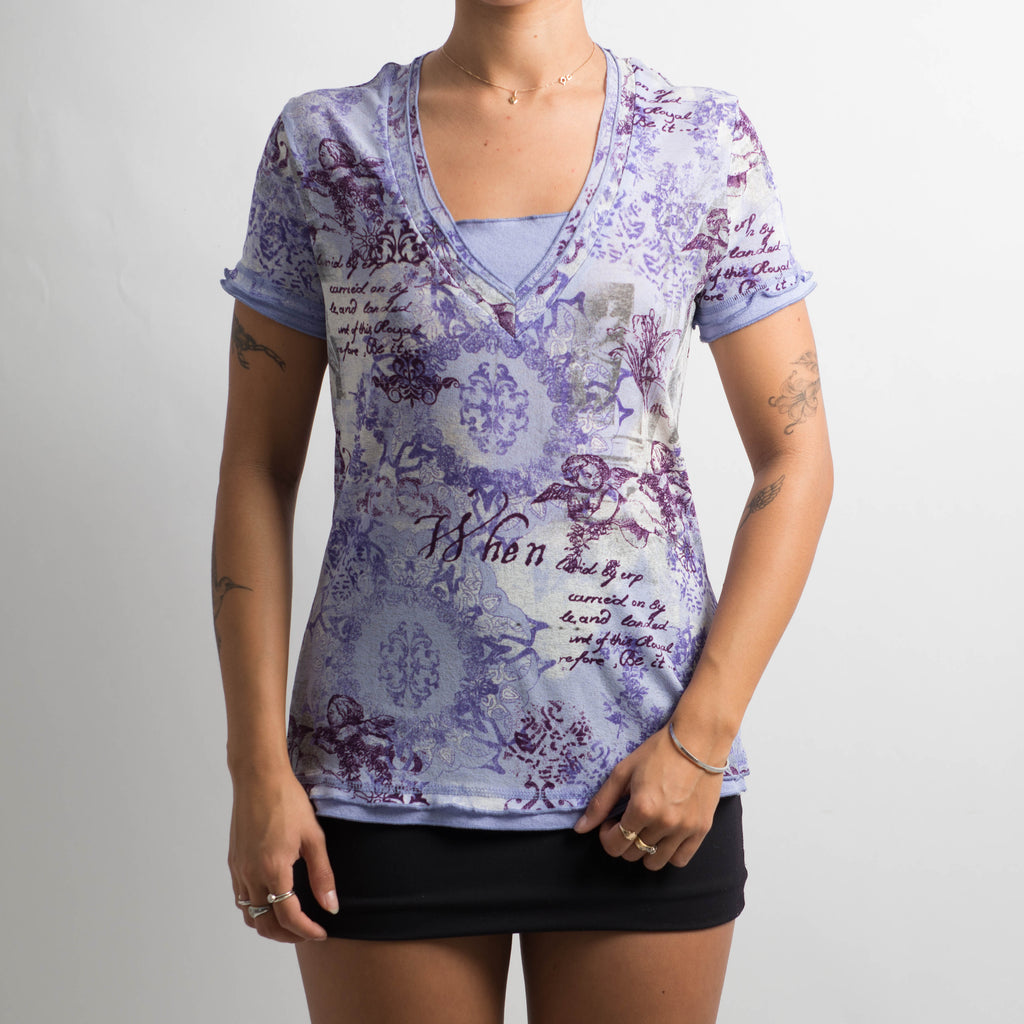 PURPLE MESH TOP